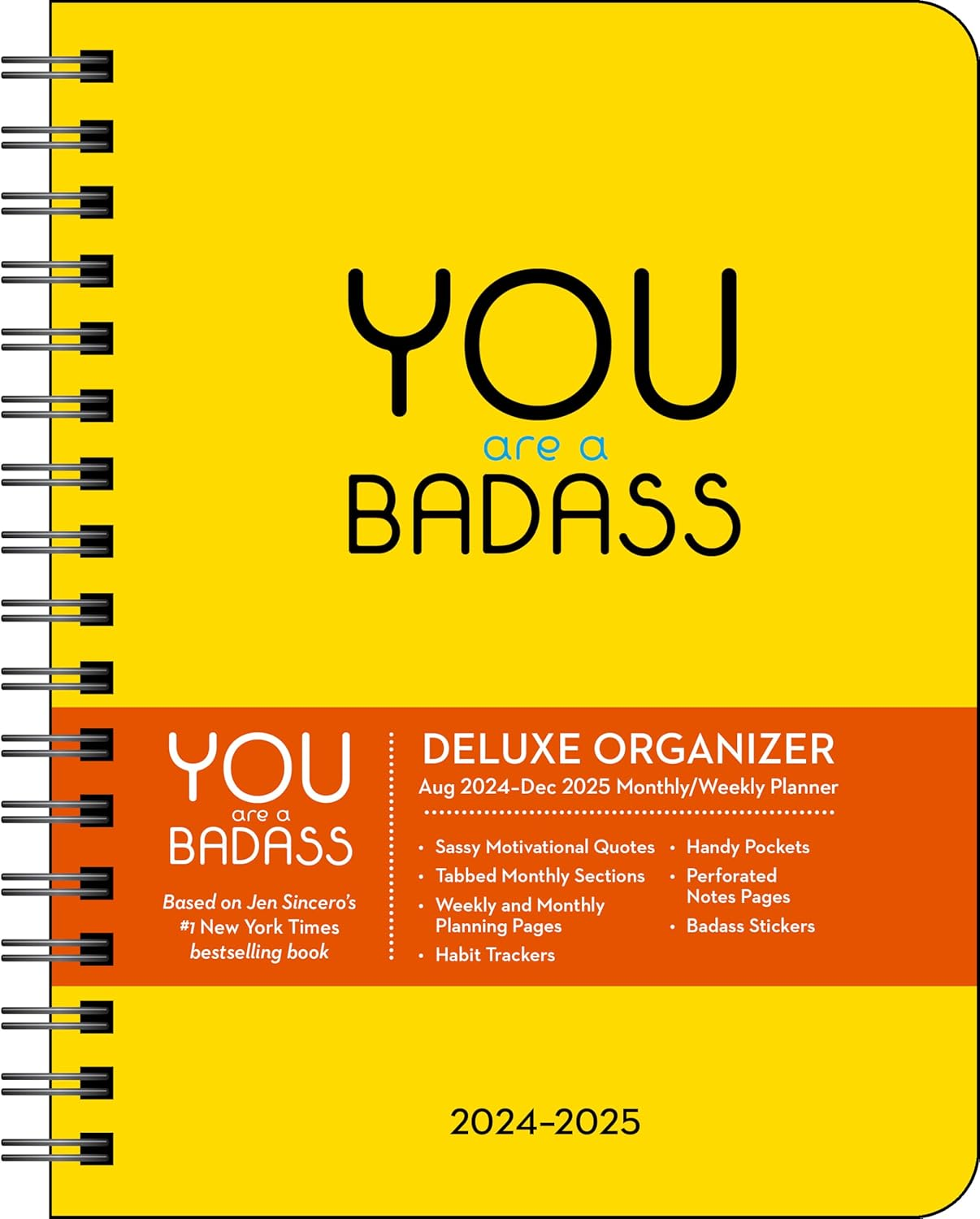 You Are a Badass Deluxe Organizer 17-Month 2024-2025 Weekly/Monthly Planner Cale image number 4