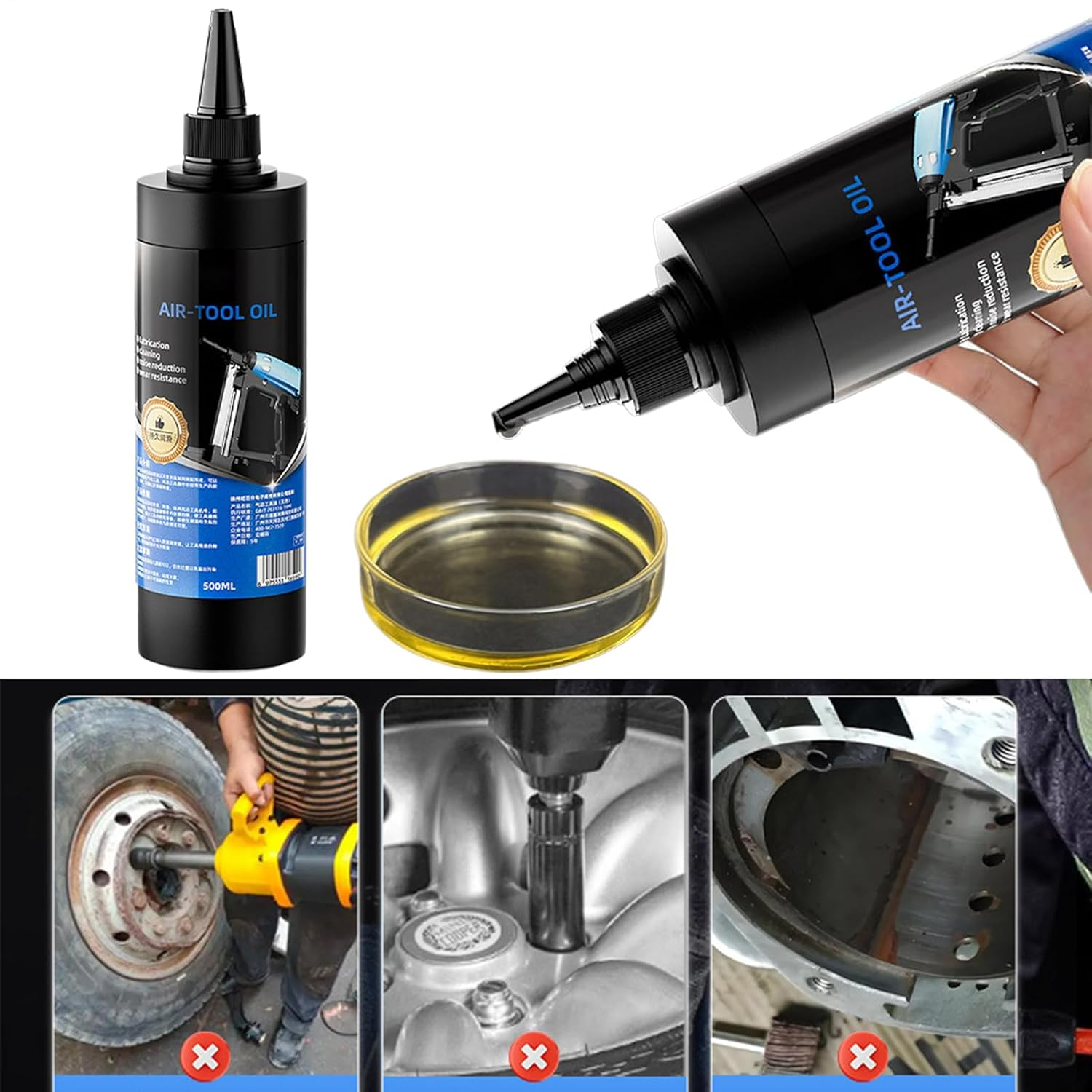 Air Compressor Oil - Industrial Machine Oil,500Ml Rust-Prevention Grease for Electric Garage Door Reel Fishing Automotive