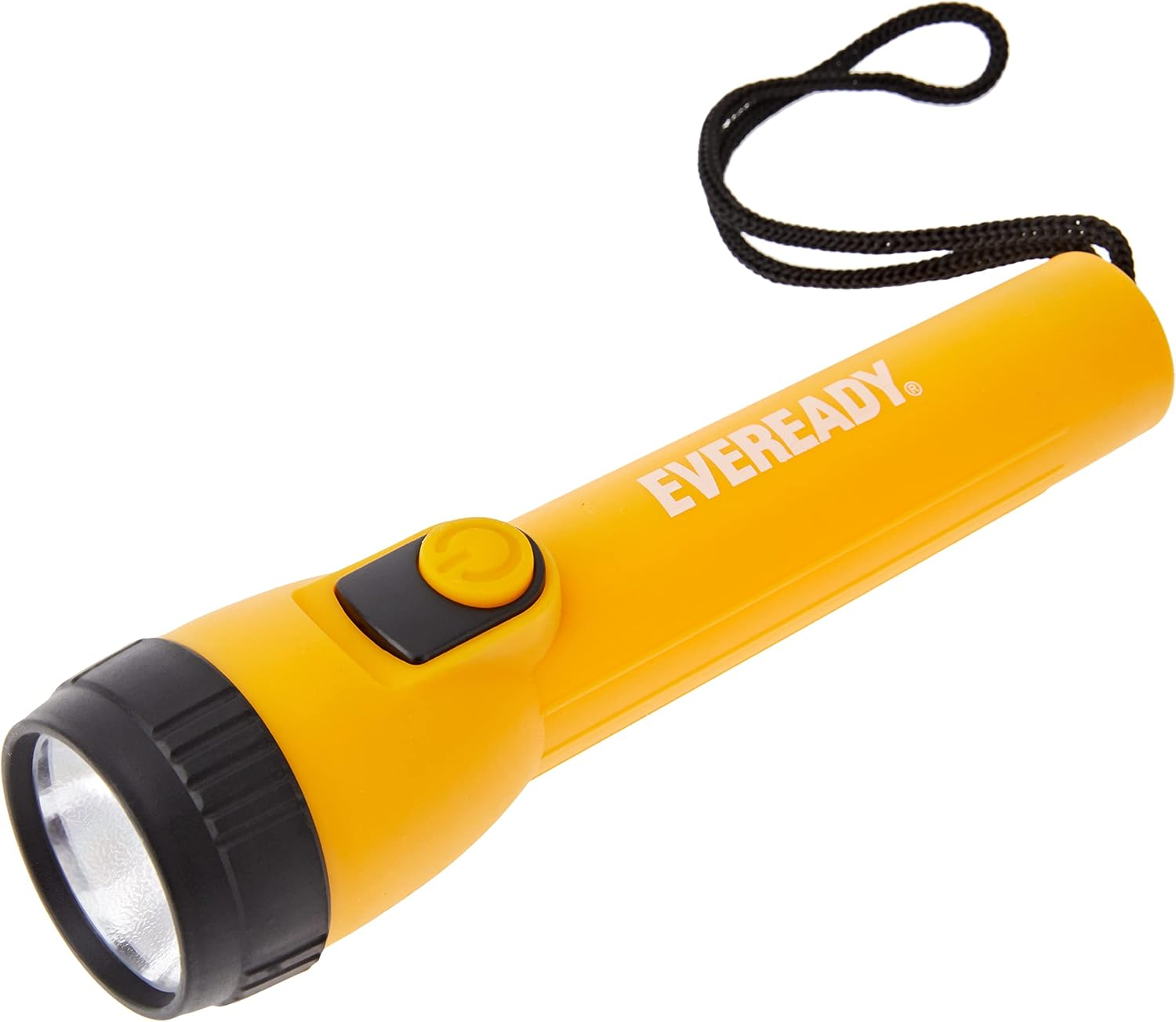Energizer Eveready LED Torch (2 Pack), Super Bright Flashlight for Outdoors, Camping and Gifts (4 AA Batteries Included), Blue/Yellow