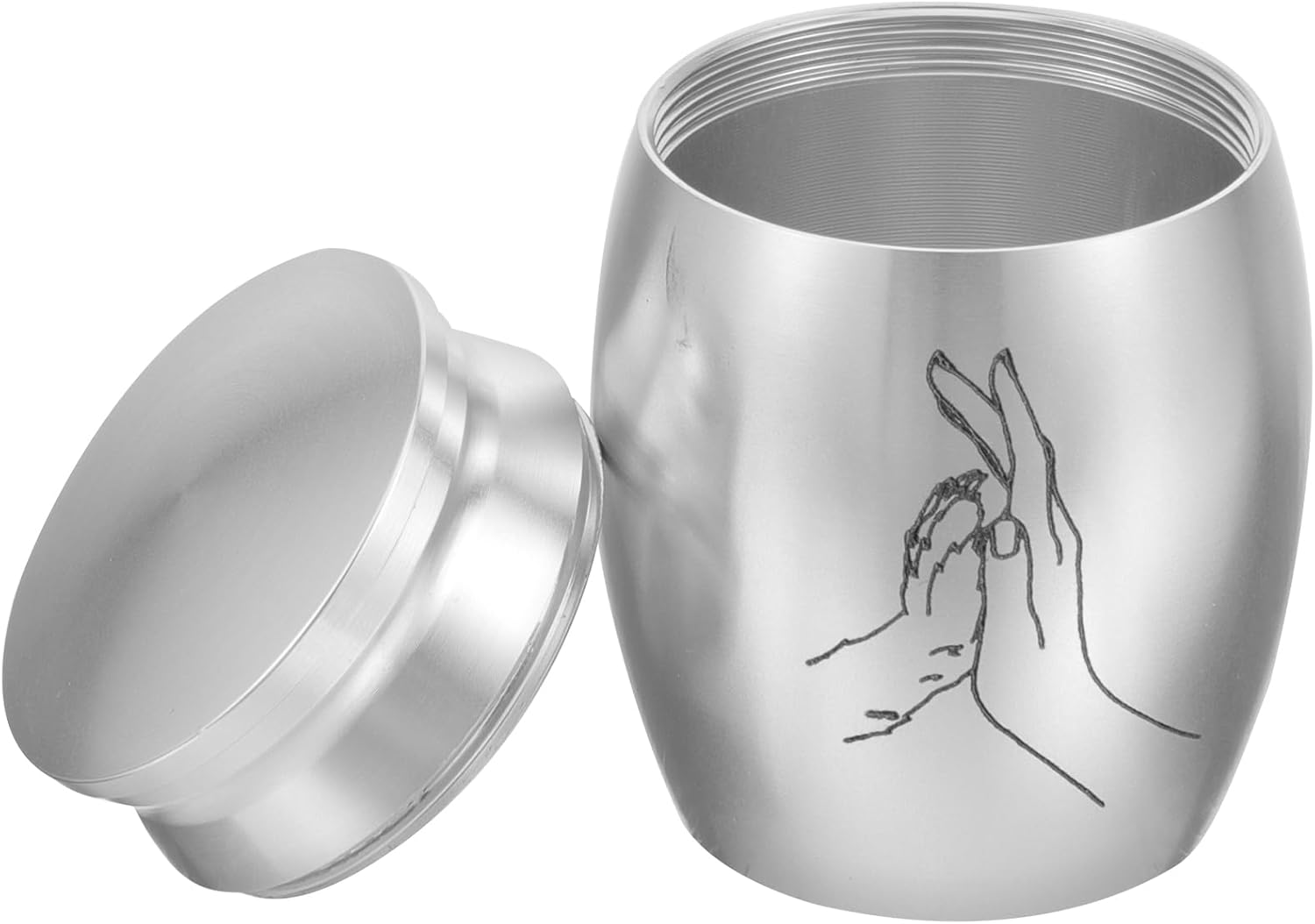 PRETYZOOM Urn Sealed Small Cat Urn Keepsake Urns Pet Dog Urns Mini Animal Urn Metal Memorial Gift Box Decorate Ashes Small Bone Souvenir Stainless Steel image number 3