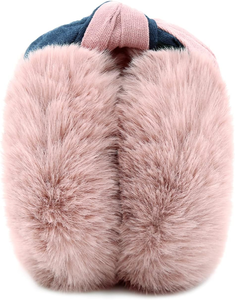 FSTEOE Women Winter Ear Muffs Foldable Girl Ear Warmer Fashion Furry Earmuff Soft Ear Cover Cold Weather