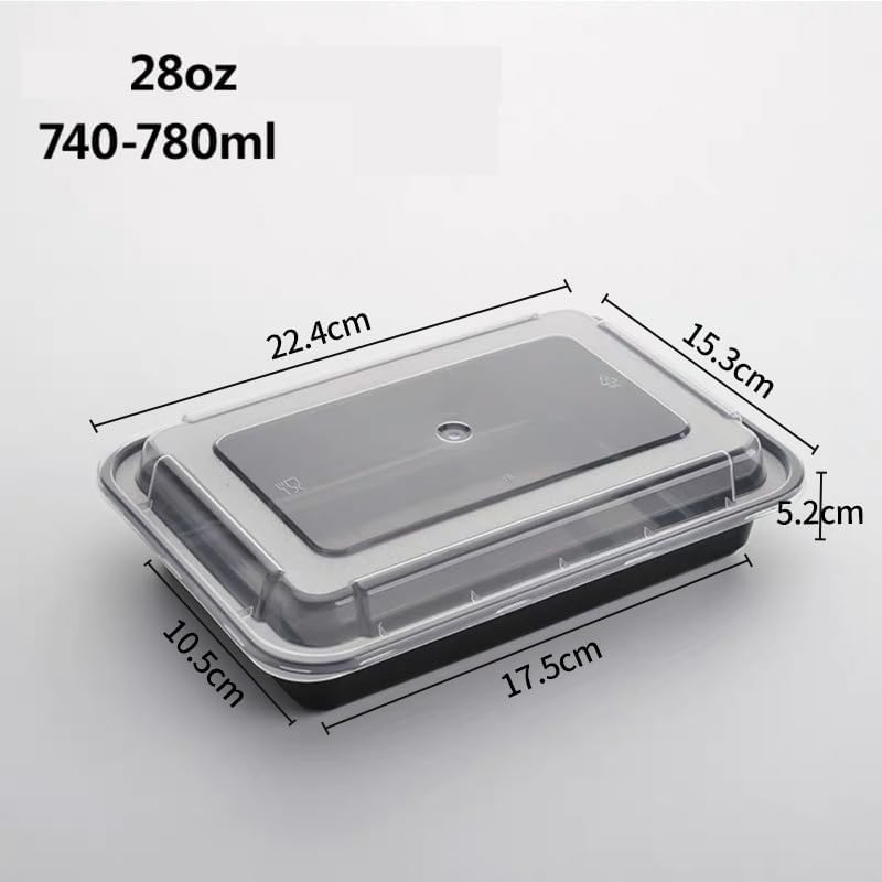Meal Prep Container 1 Compartment - 20Pack Extra-Thick Food Storage Containers W/Lids Bento Box Reusable BPA Free Lunch Boxes Disposable Stackable Microwave Dishwasher Freezer Safe(28 Oz) (20) image number 6