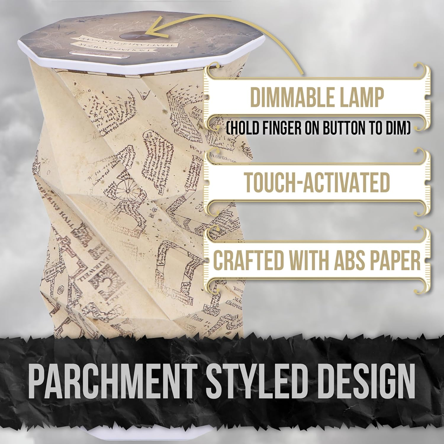 Nemesis Now Foldable LED Lamp 21 Cm &ndash; Touch-Activated, USB-C Rechargeable Light, Unique Fan Merchandise, Gifts & Decor for Collectors &ndash; Harry Potter image number 2