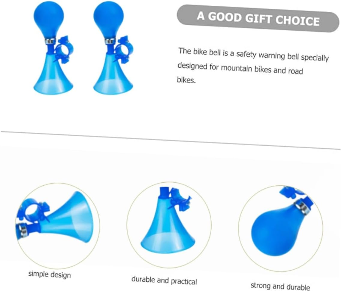 2Pcs Bicycle Horn,Kids Bike Horn,Small Air Squeeze Honking Horn,Scooter Horn Children'S Bell Plastic Vintage,Handlebar Bicycle Horn,Snail Air Horn for Girls or Boys - Pink image number 2