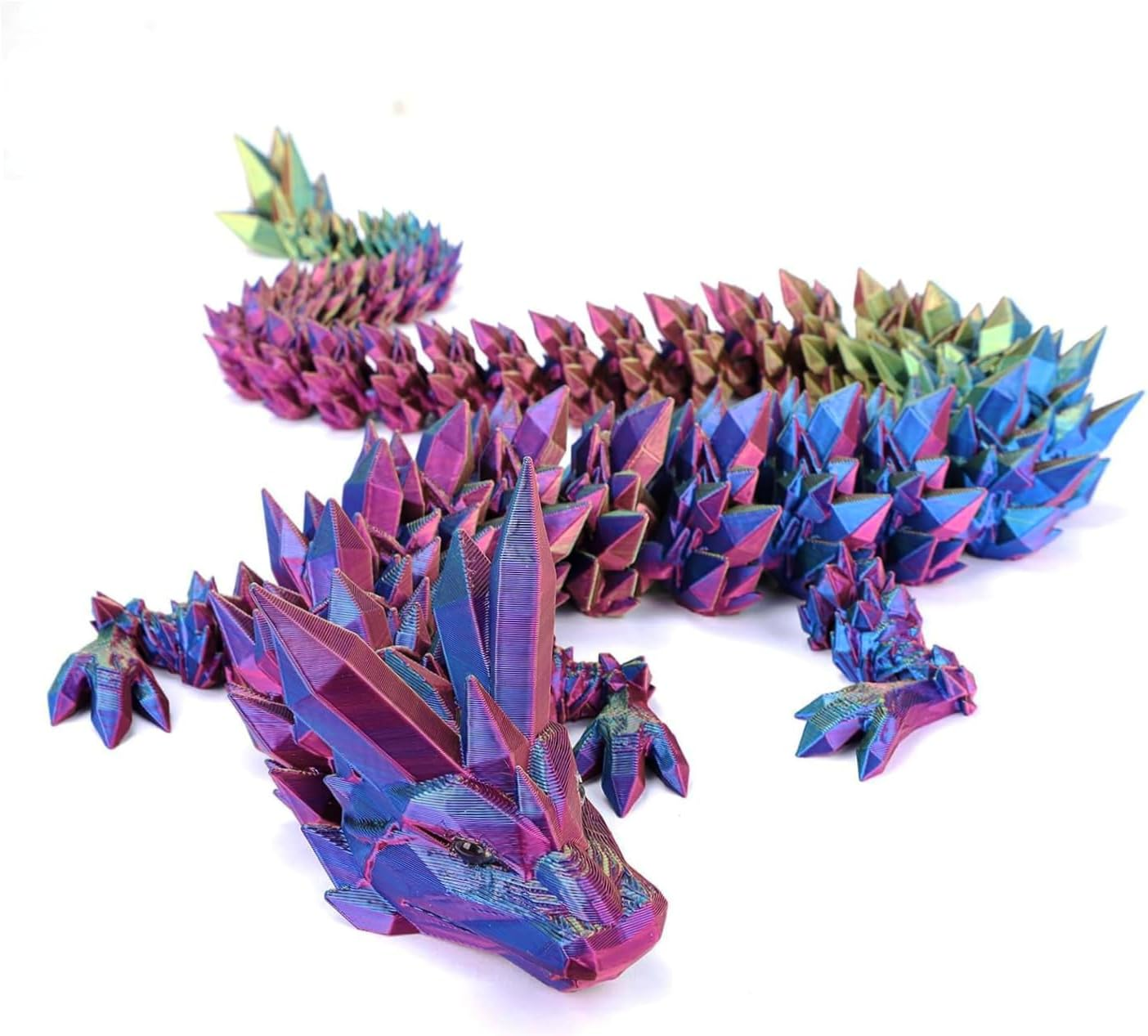3D Printed Dragon Fidget Toy, Full Articulated Dragon Crystal Dragon, Home Office Decor Executive Desk Toys, Fidget Toys for Autism/Adhd image number 6