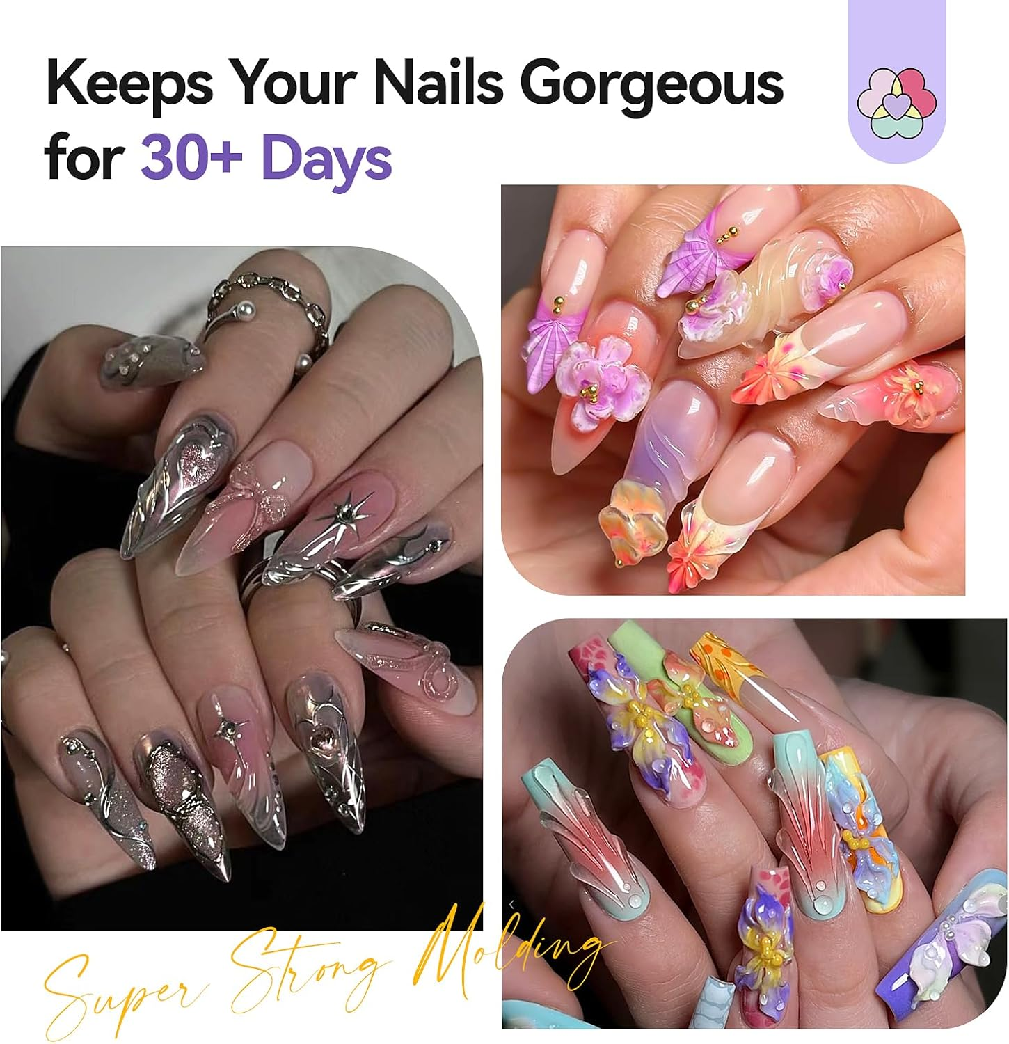 SAVILAND Sculpting Gel for Nail Art: Super Strong Molding 3D Gel Nail Art Clear Solid Sculpting Gel Non Sticky to Hands Nail 3D Gel 60 G Large Capacity Nail Extension Nail Art Salon Ssprosculpt X