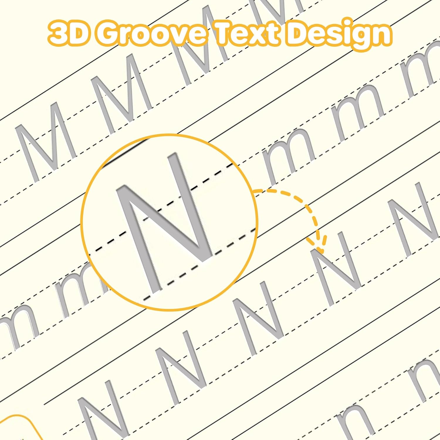 Large Magic Grooved Practice Copybook 5 Pack with Pens, Reusable Children'S Magic Copybooks, Magical Handwriting Workbooks Number Letter Tracing for Kids Age 3-8 Kindergarten Preschool Calligraphy