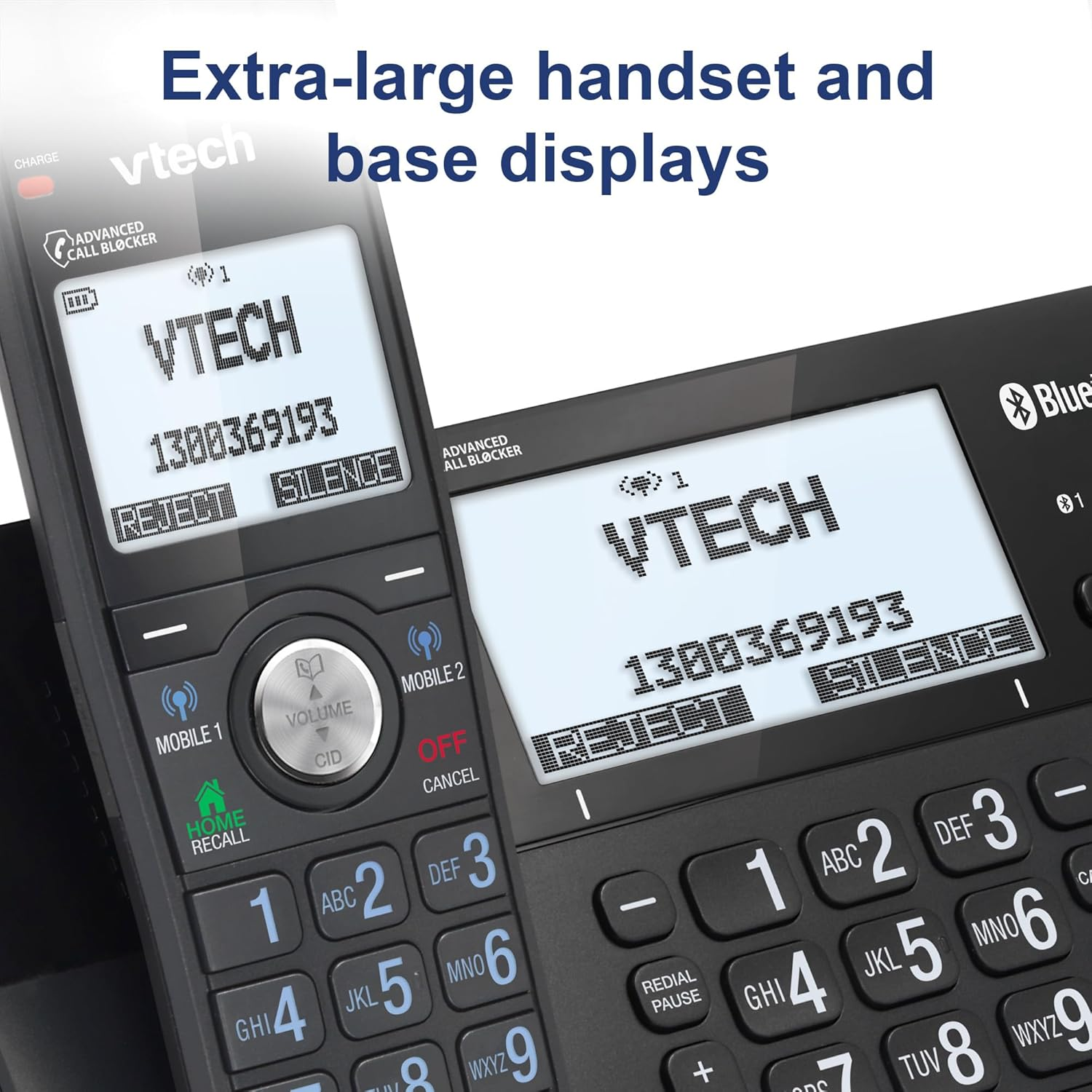 Vtech CLS21250 Super Long Range DECT Cordless Phone with Handsfree Speakerphone, 200 Name and Number Phonebook, 10 Last Number Redial, Volume Booster, up to 22 Hours Talk Time image number 1