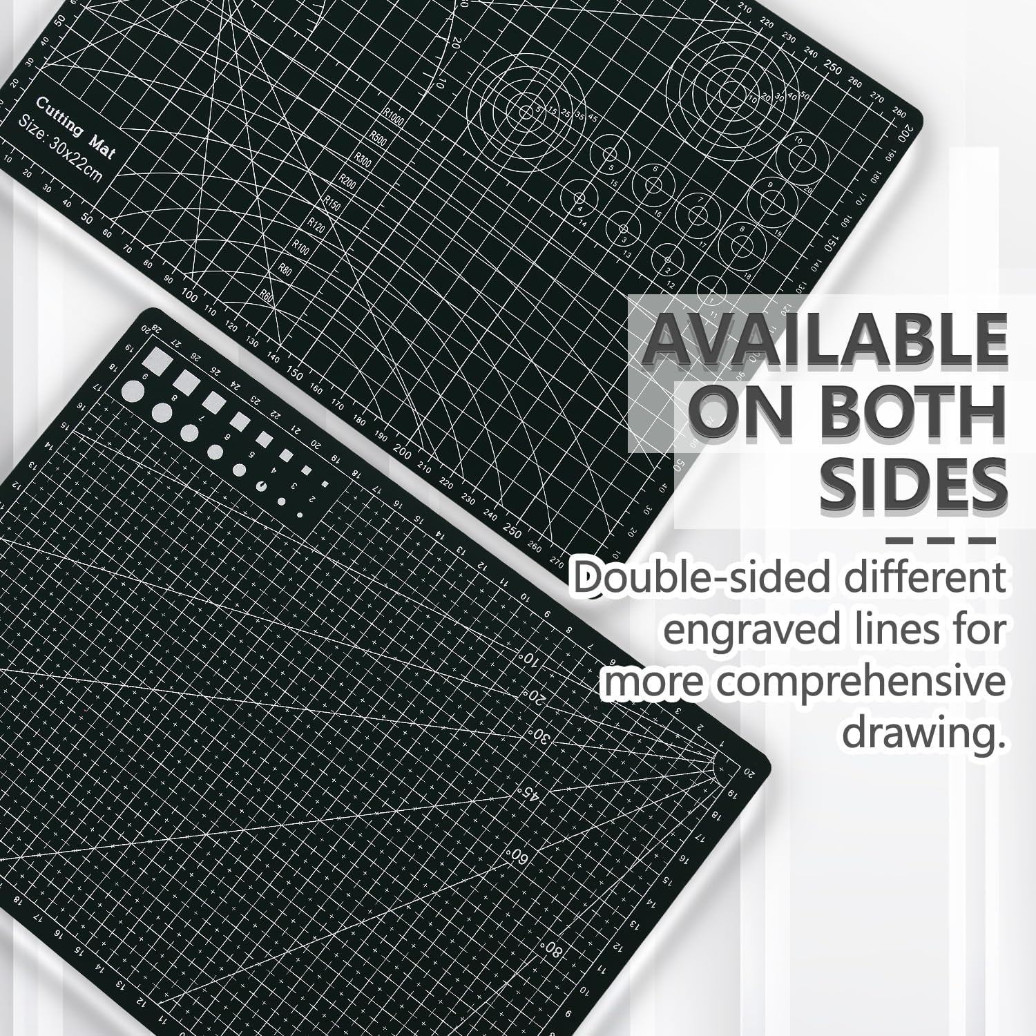 WALWAL Double-Sided Self Healing Cutting Mat, 11 Inches X 8 Inches Base for Quilting, Sewing Ideal for Sewing Crafts Hobby(A4,Green) image number 2