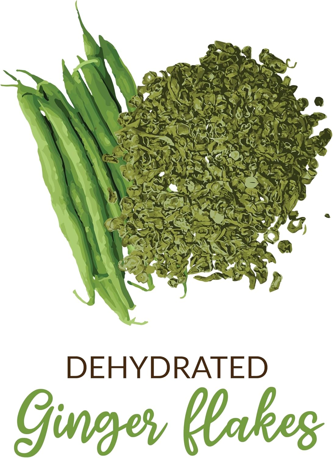 SHROOTS Dehydrated Chopped Green Beans Flakes Pure Vegetarian Gluten-Free No Added Salt Easy Cooking Machine Dry French Bean with Natural Aroma Perfect for Salads or Everyday Meals 1.76 Oz, Pack of 1 image number 2