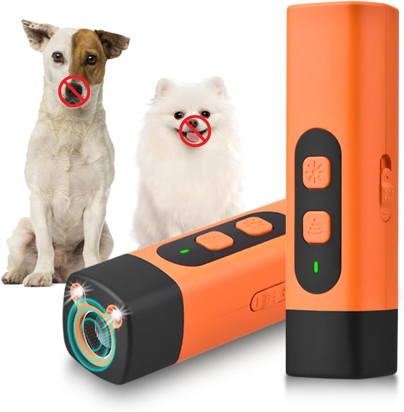 VCCLFSIA Dog Bark Deterrent Devices, Rechargeable Ultrasonic Anti-Barking Device with 800Mah Battery, LED Flashlight, 10M/35FT Range, Safe & Effective No Barking Device for All Dog Breeds image number 2