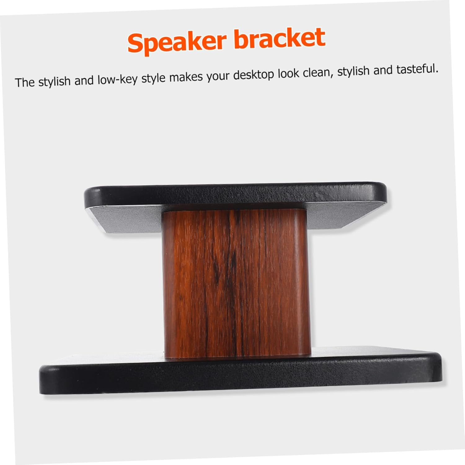 ERINGOGO Pair of Floor-Standing Speaker Stands for Hifi Audio Adjustable Height Solid Wood Design for Home Theater and Karaoke Setup 15Cm High -15 Yellow Sandalwood