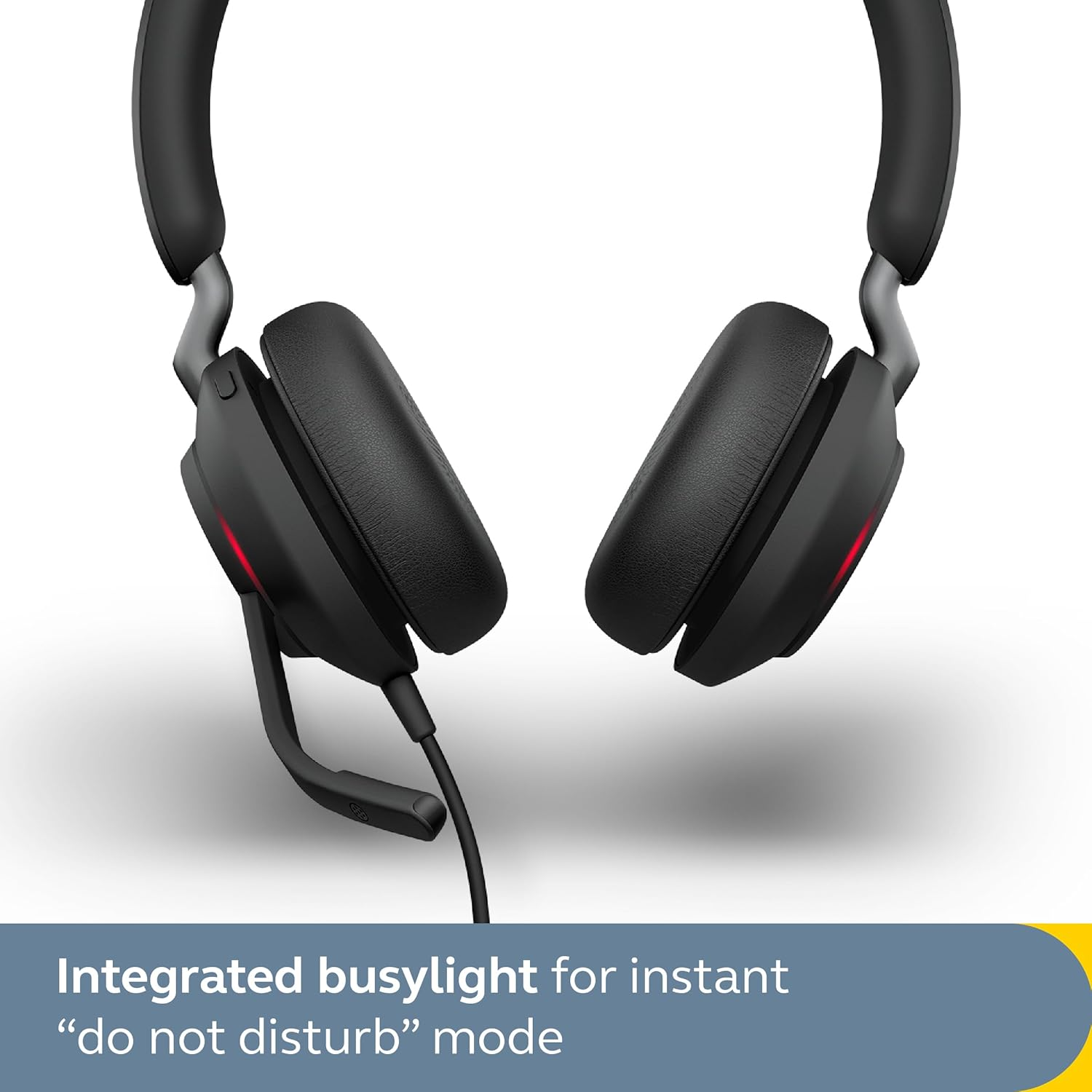 Jabra Evolve2 40 SE Wired Stereo Noise-Cancelling Headset - Features 3-Microphone Call Technology and USB-A Cable - MS Teams Certified, Works with All Other Platforms - Black image number 1