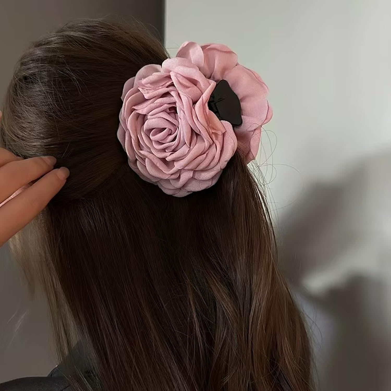 Flower Hair Clips, Set of 2 Women'S Large Hair Claw Clips, Hair Clip Flower, Flower Hair Clips for Hair Decoration of Women image number 5