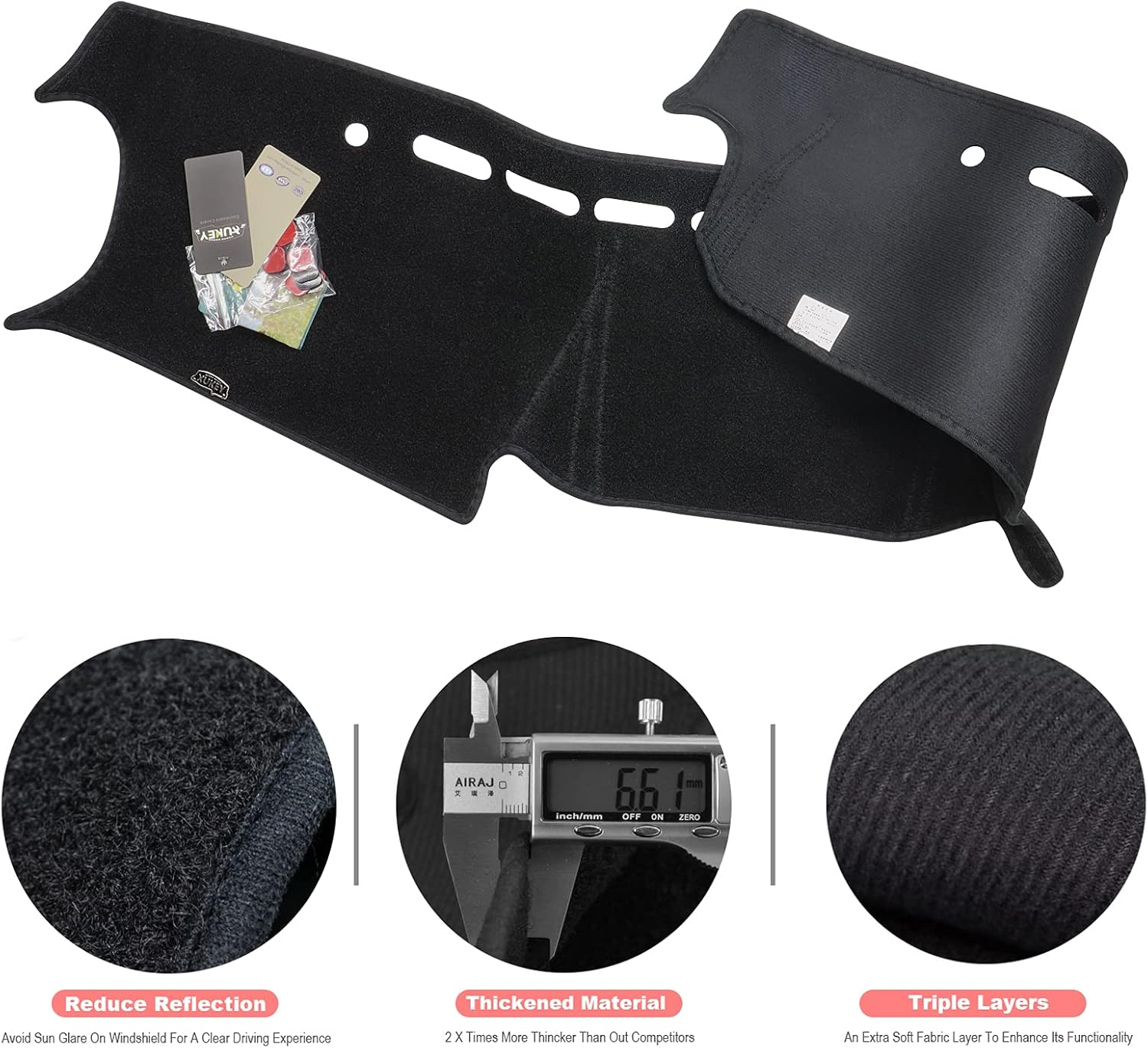 Car Dash Mat Dashmat Anti-Slip Mat Dashboard Pad UV Protective Cover for Suzuki Jimny 2019 2020 2021 2022 JB64 JB74 Sunshade Carpet Accessories