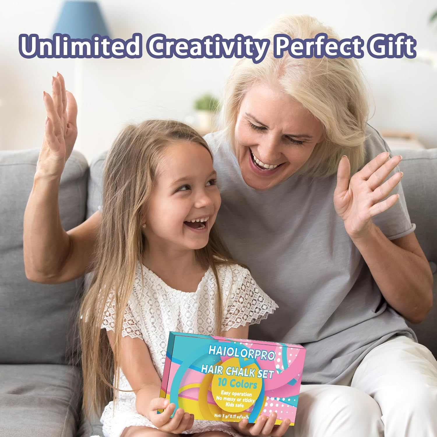 HAIOLORPRO 10PCS Hair Chalk for Girls, Temporary Hair Color Washable, Temporary Hair Dye for Kids Women Men, Gifts for Teens Girls, Boys, Kids, Halloween, Cosplay, Party image number 4