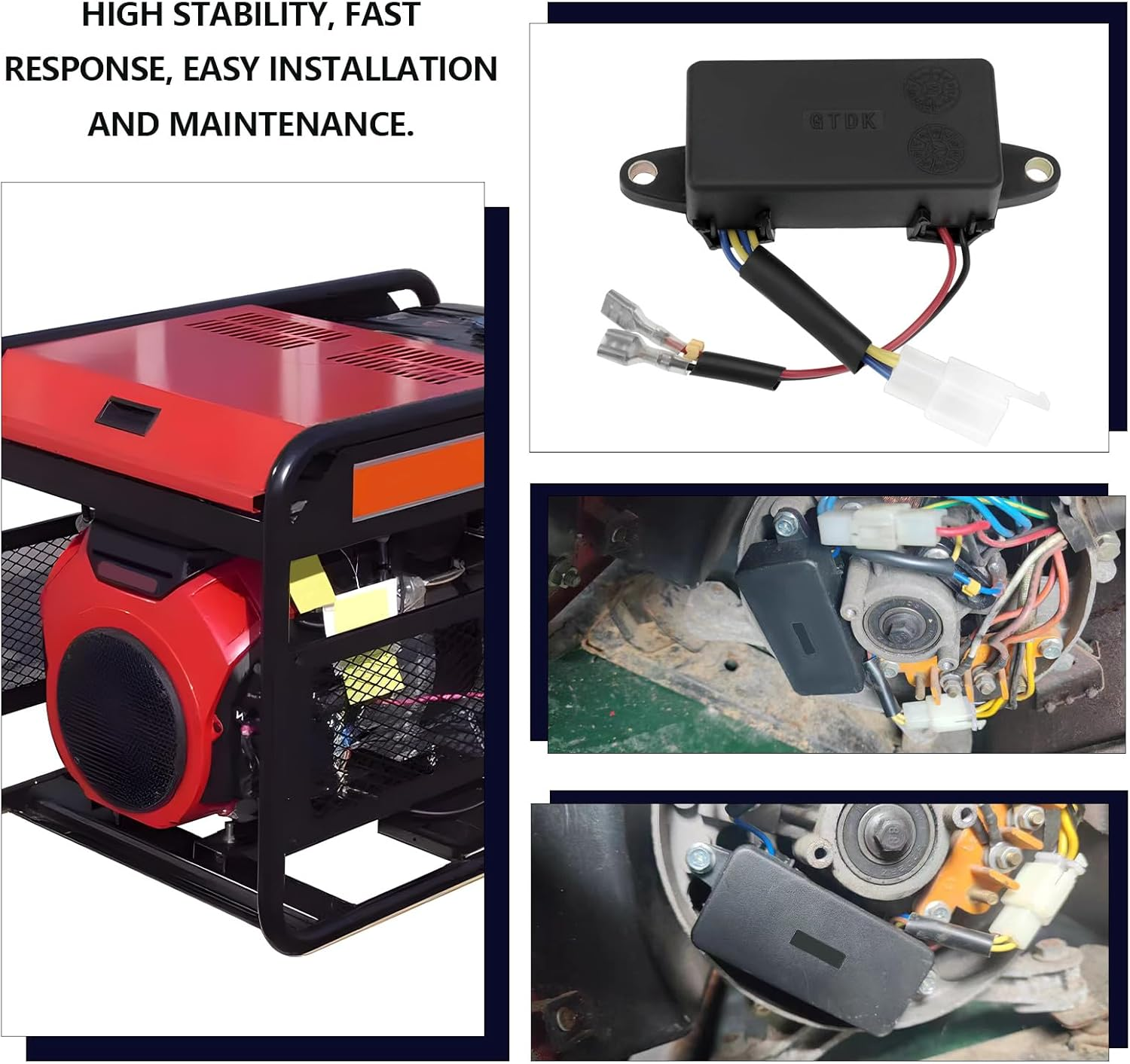 1Pc Voltage Regulator Generator Automatic Rectifier AVR 2-3KW for 168F 170F 2-3KW GX160 GX200 GX210 Gasoline Generator Set image number 5