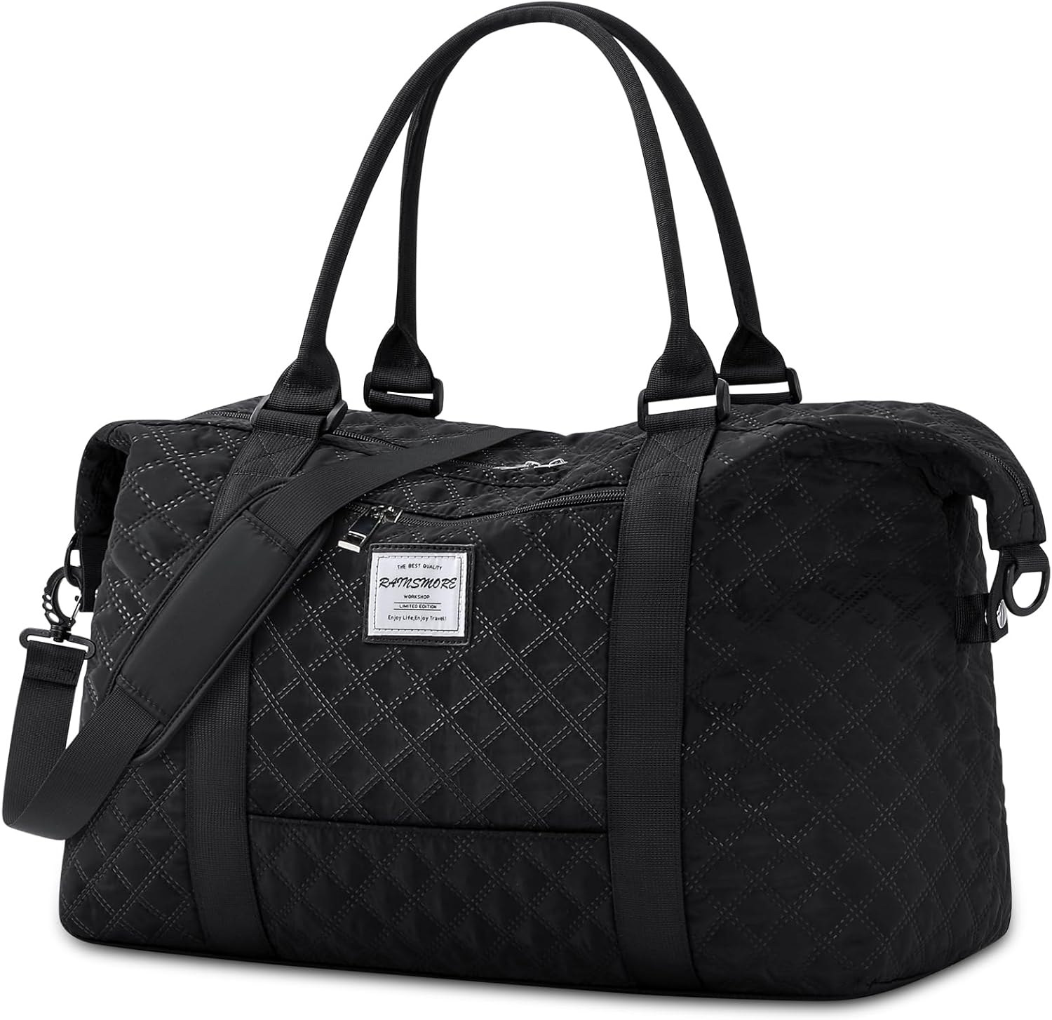 Sports Gym Bag Travel Duffle Bag Women Weekender Bag Carry on Bag for Airplane Overnight Shoulder Bag with Wet Pocket Duffel Bag for Travel, Gym, Yoga image number 1