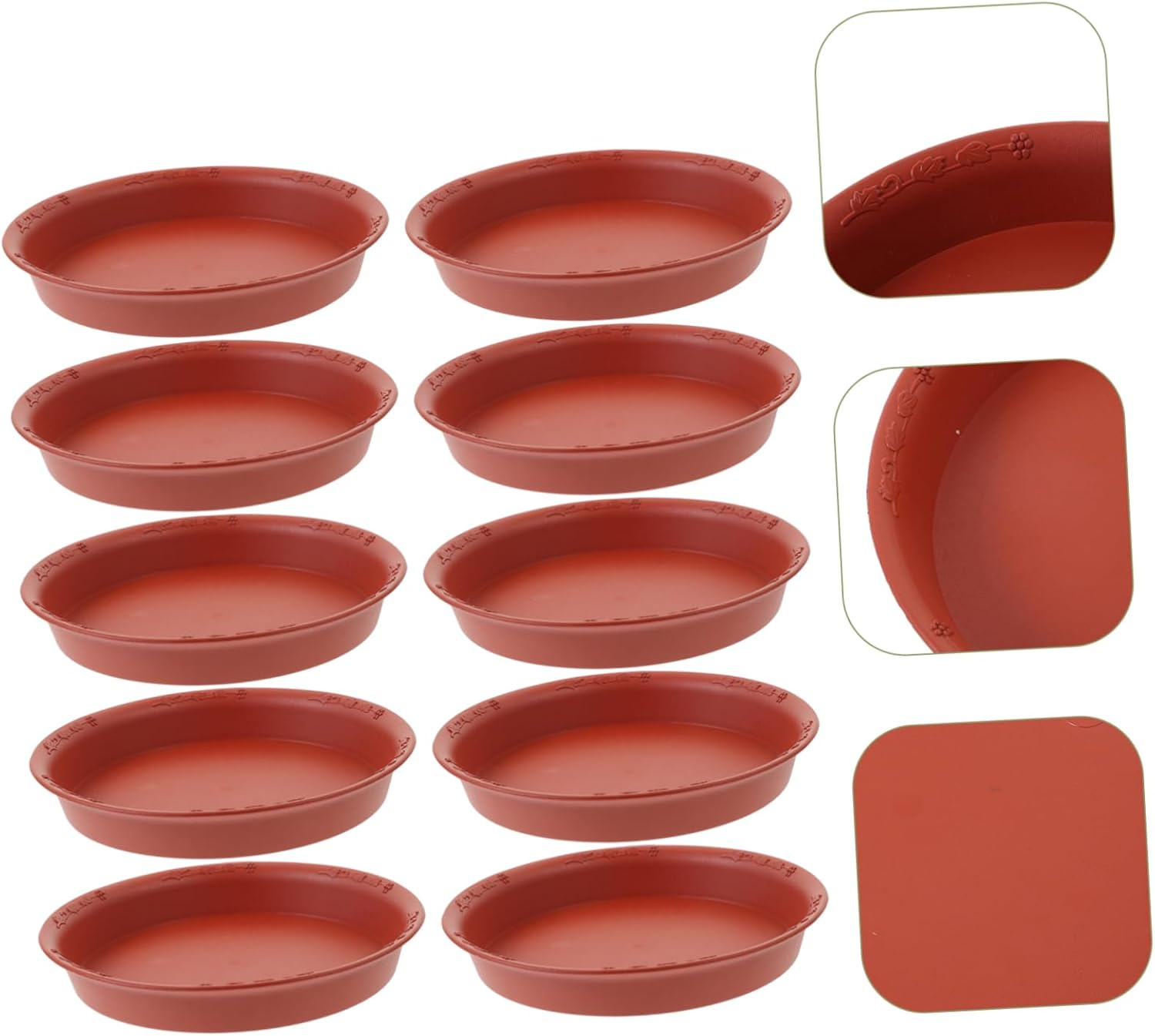 OFFSCH 10Pcs Plant Saucer Flower Pot Tray round Plant Drip Tray Bonsai Pot Saucer Gardening Supplies