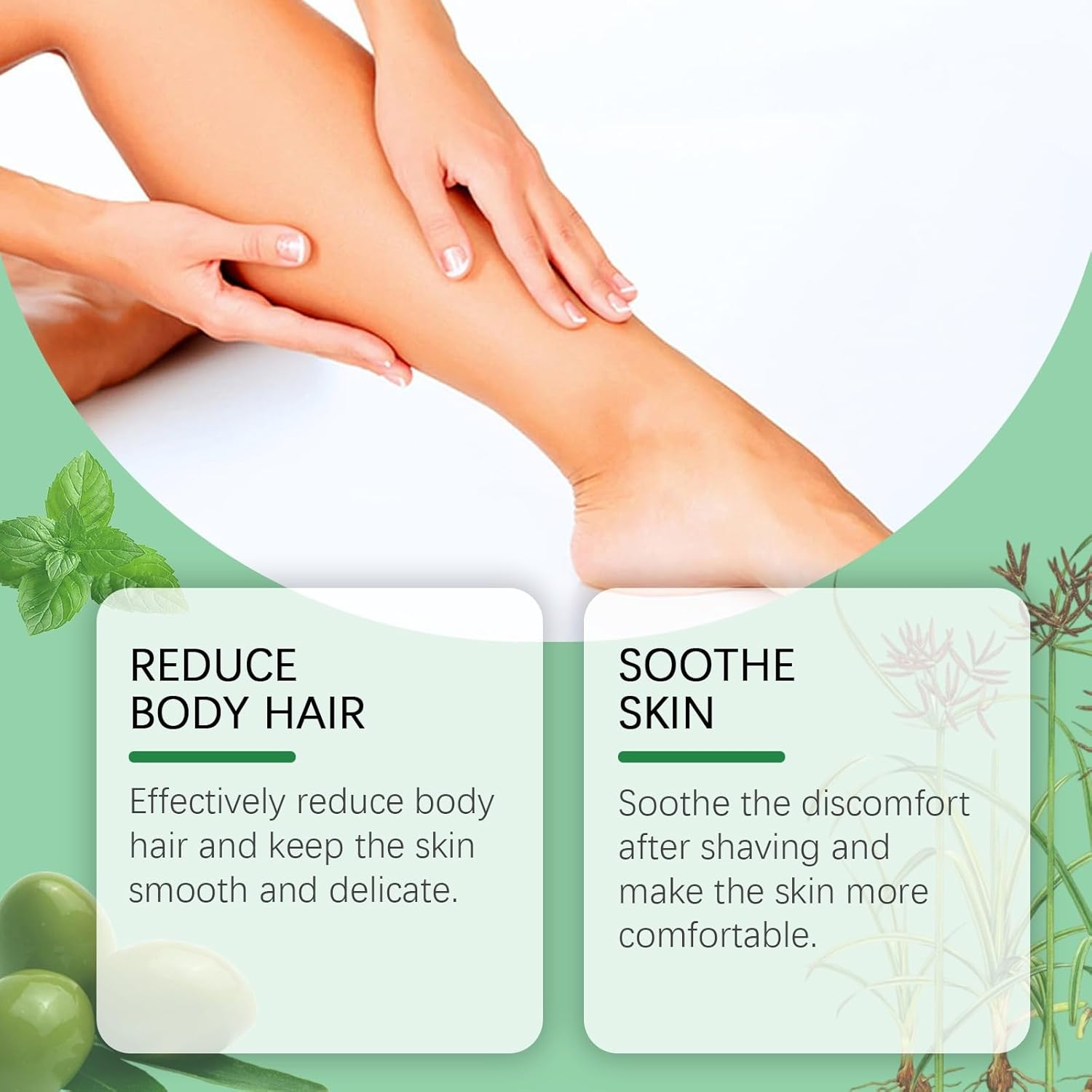 Cyperus Rotundus Hair Removal Oil 60Ml - Peptide-Infused Reduces Unwanted Hair Growth & Shrink Pores, Moisturizes Soothes Skin for Sensitive Face Body Legs & after Shave Natural Soothing (1 Bottle) - 2 Bottles image number 7