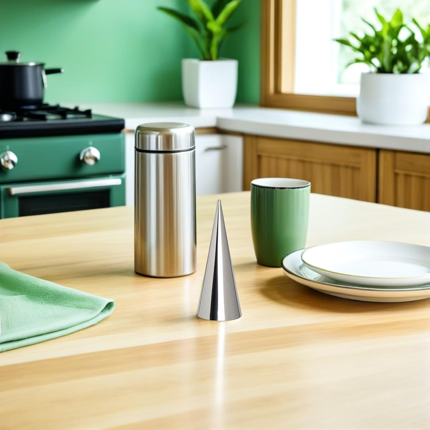 Jojofuny 80Pcs Stainless Steel Baking Tools Conical Horn Molds Croissant Pastry Maker Molds for Baking Home Use