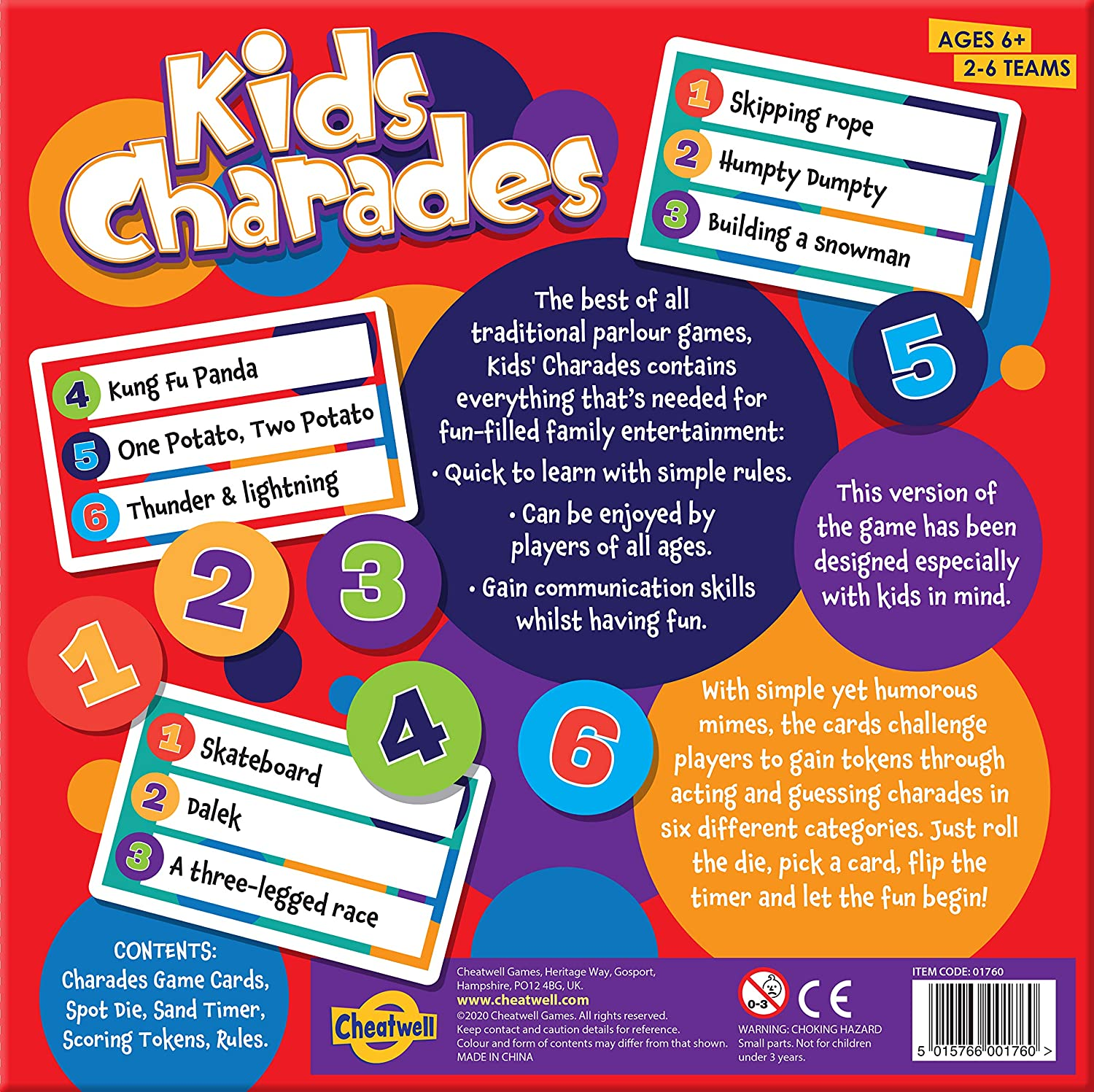 Cheatwell Kids Charades Card Game image number 2