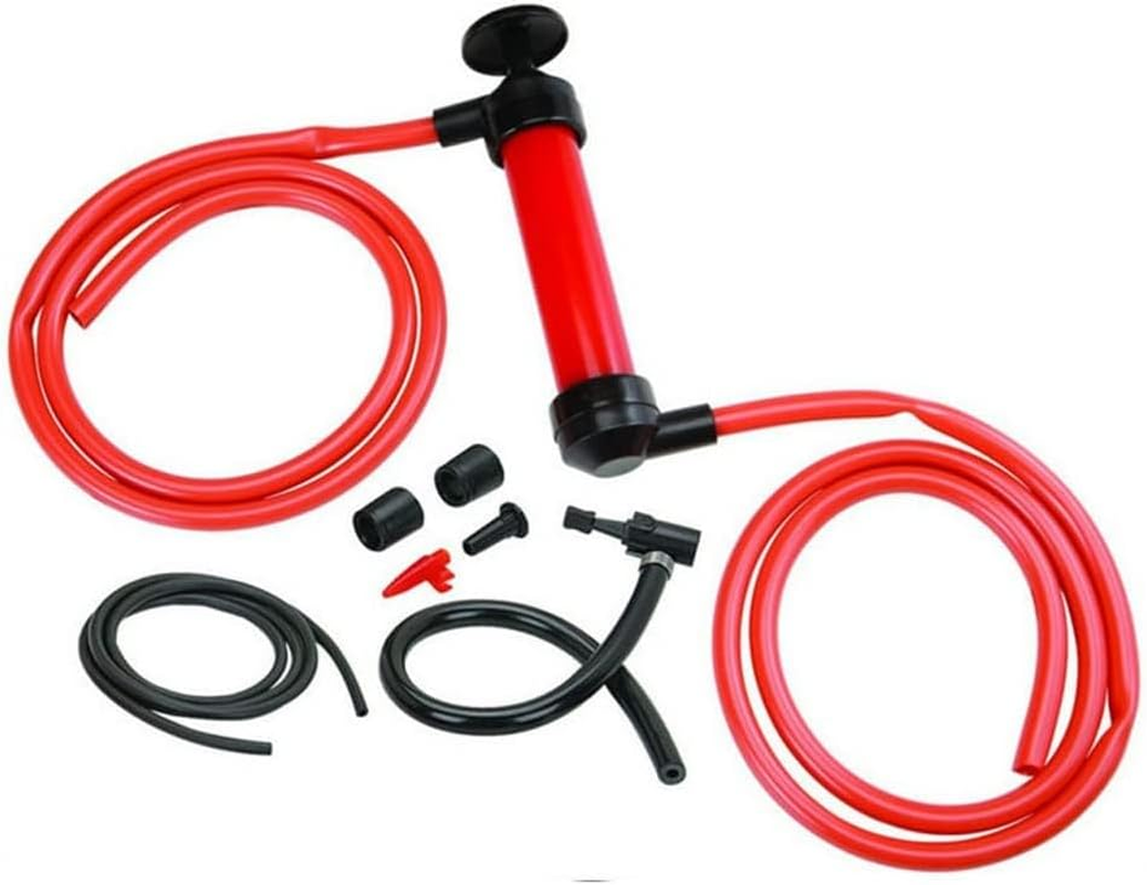 Siphon Hand Pump Manual Liquid Transfer Tool Plastic Tube 5L/Min Flow for Petrol Diesel Oil Water Air Fluid Camping Outdoor Car Boat image number 6