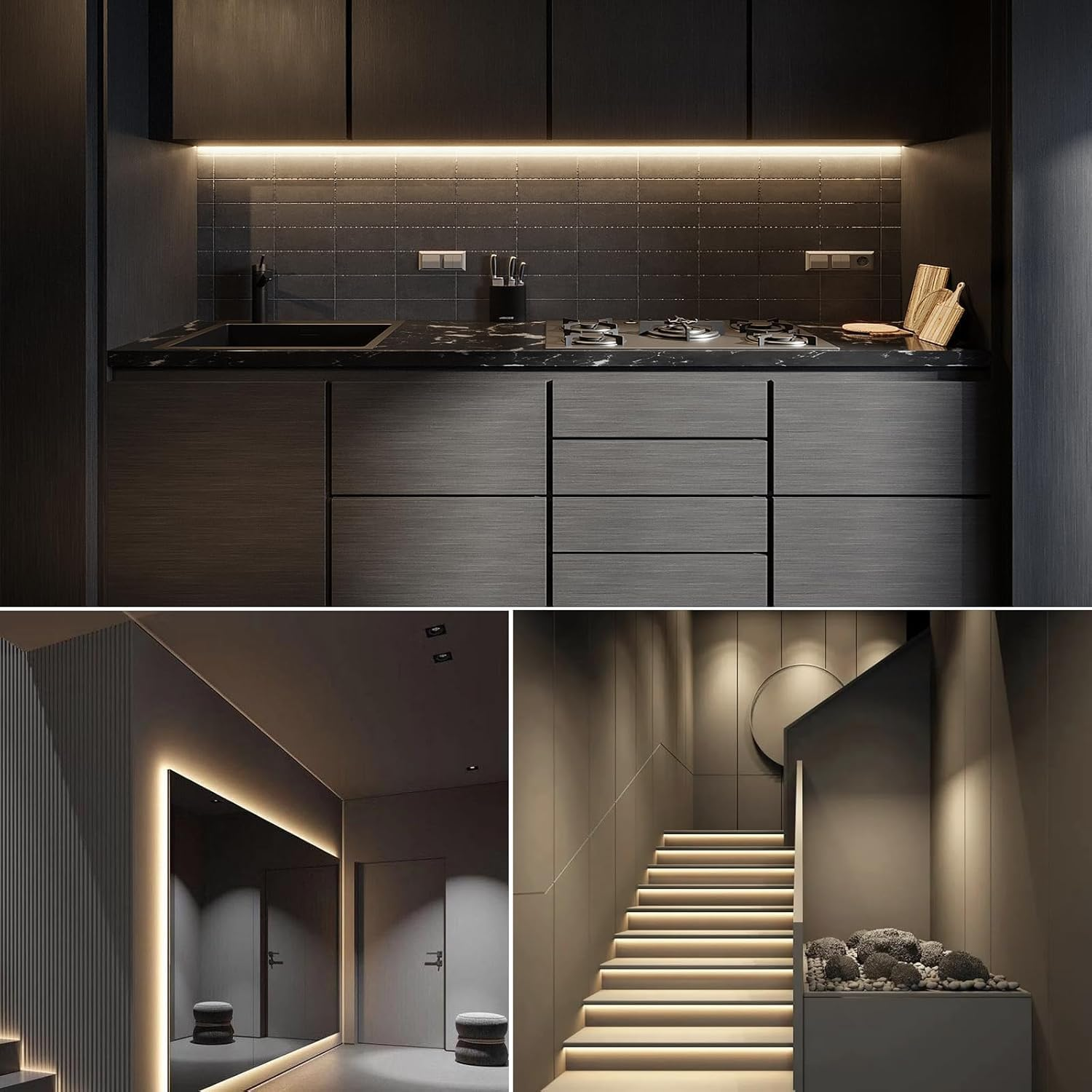 Tyun 24 V LED Strip Light, 1200 Leds, Natural White, 4000 K, 5 Metre Strip, Flexible Strip Light, SMD 2835 IP20 Strip Light for Garden, Bedroom, Kitchen Decoration - 24 V White 6000 K image number 7