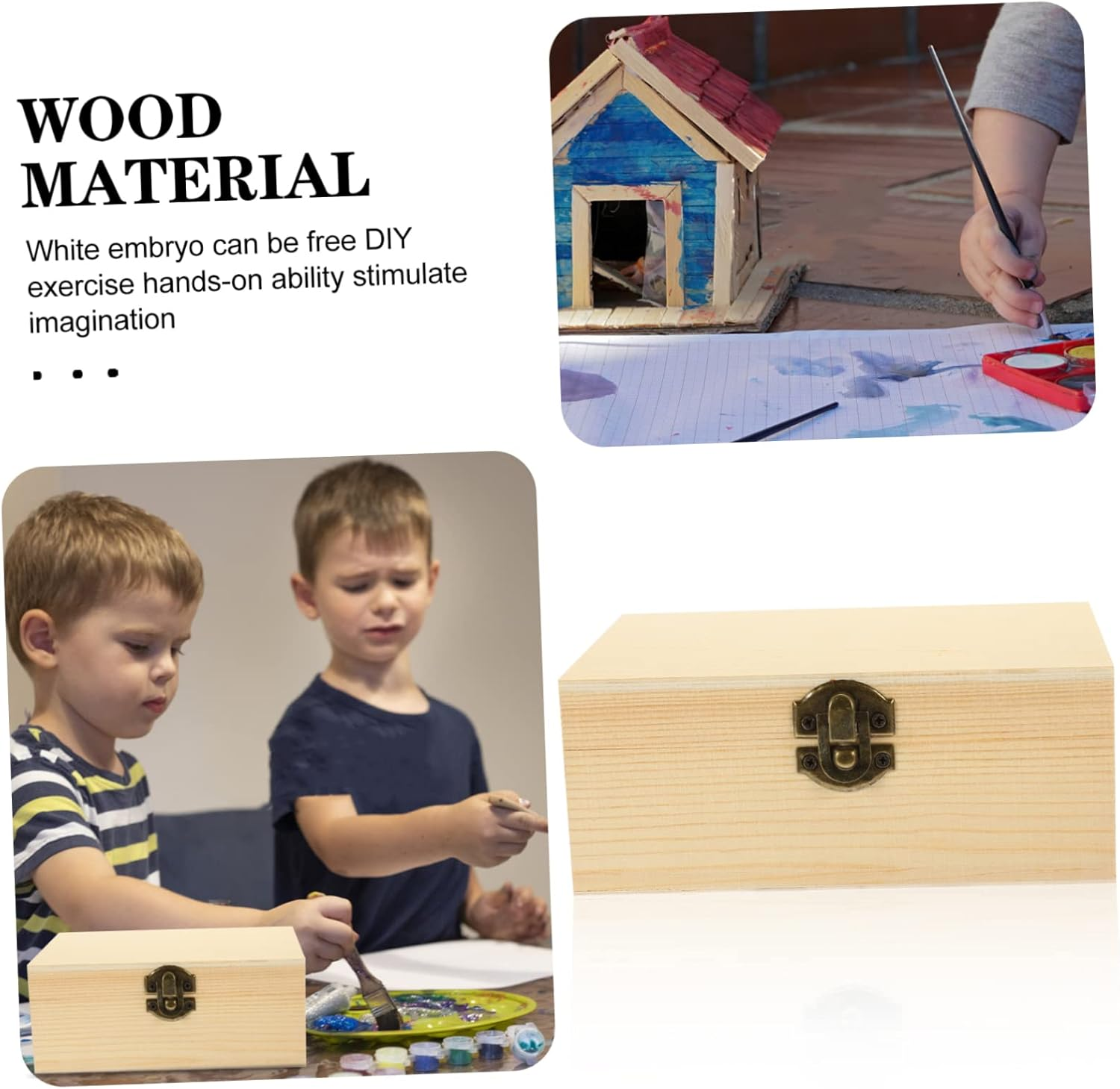 Angoily Retro DIY Organizer Box for Keepsake Storage Case with Multi Use Design for Craft Supplies Encourages Creativity and Imagination image number 2