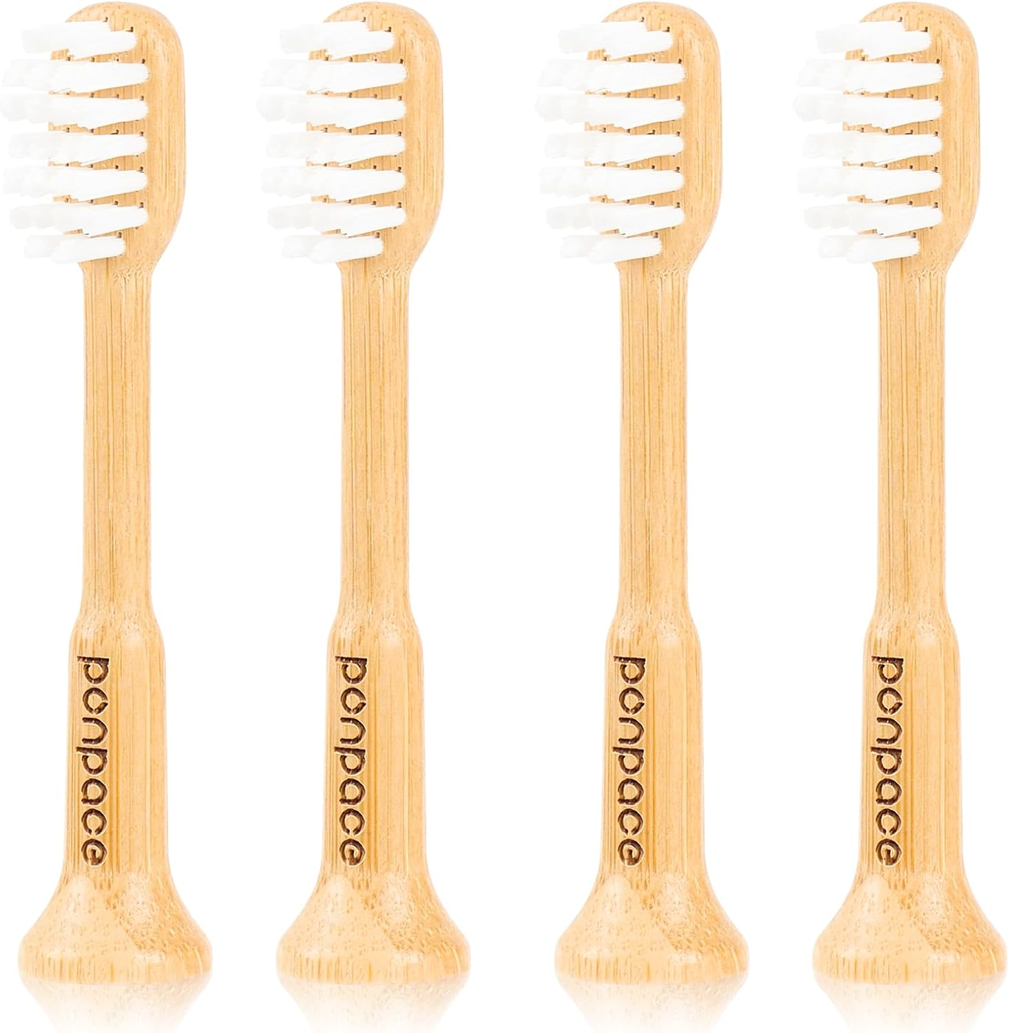PONPACE Bamboo Toothbrush Heads Compatible with Laifen, Extra Soft Castor-Oil Bristles for Sensitive Teeth, Eco-Friendly & Gentle Cleaning image number 4