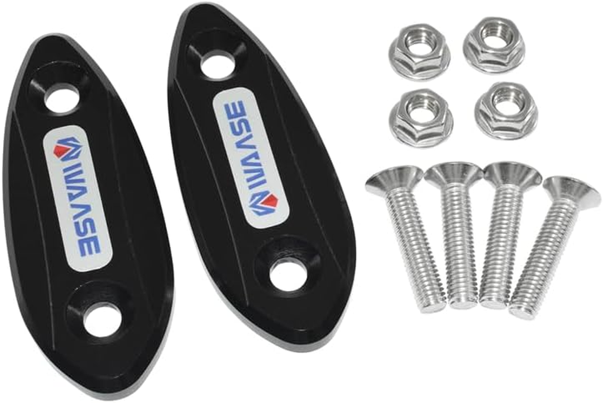 Motorbike Rearview Mirror Seat Decorative Cover Mirror Base for Kawasaki Ninja 250 250SL 300 400 650 ZX-6R ZX636 ZX6R ZX25R ZX-25R Ex250 Ex300 Ex650 (Black) image number 1