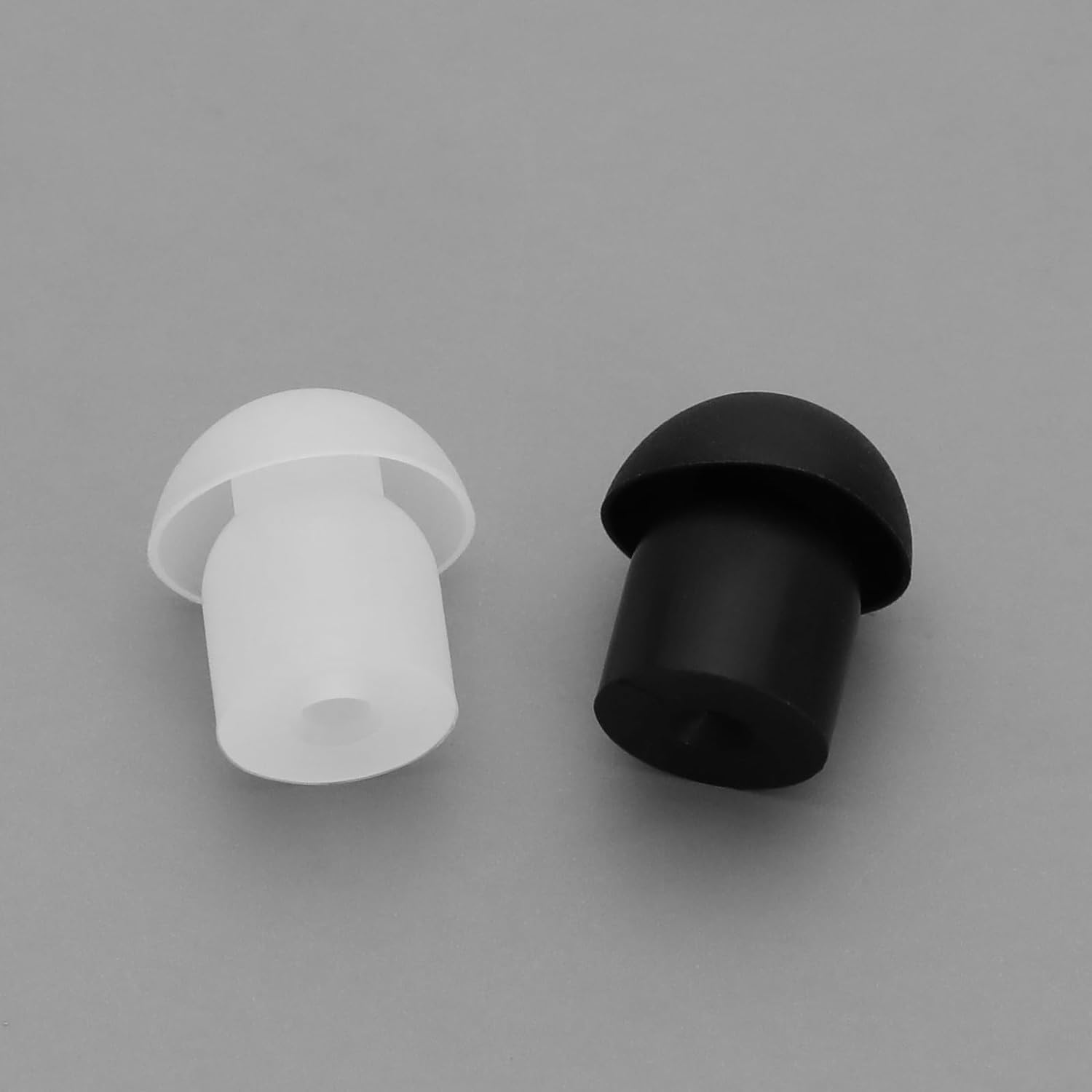 SING F LTD Replacement Silicone Earbud Ear Tips Compatible with Motorola Compatible with Kenwood Two Way Radio Talkie Walkie Air Tube Earpiece 10PCS Black & 10PCS White image number 4