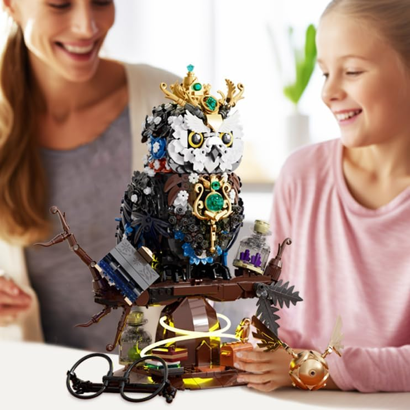Toy Player Ideas Magic Owl Flower Animal Building Set, MOC Collectable Bird Model, Compatible with  for Adults, Creative Gifts for Adults or Teenagers Children from 8 Years (1288 Pieces) image number 5