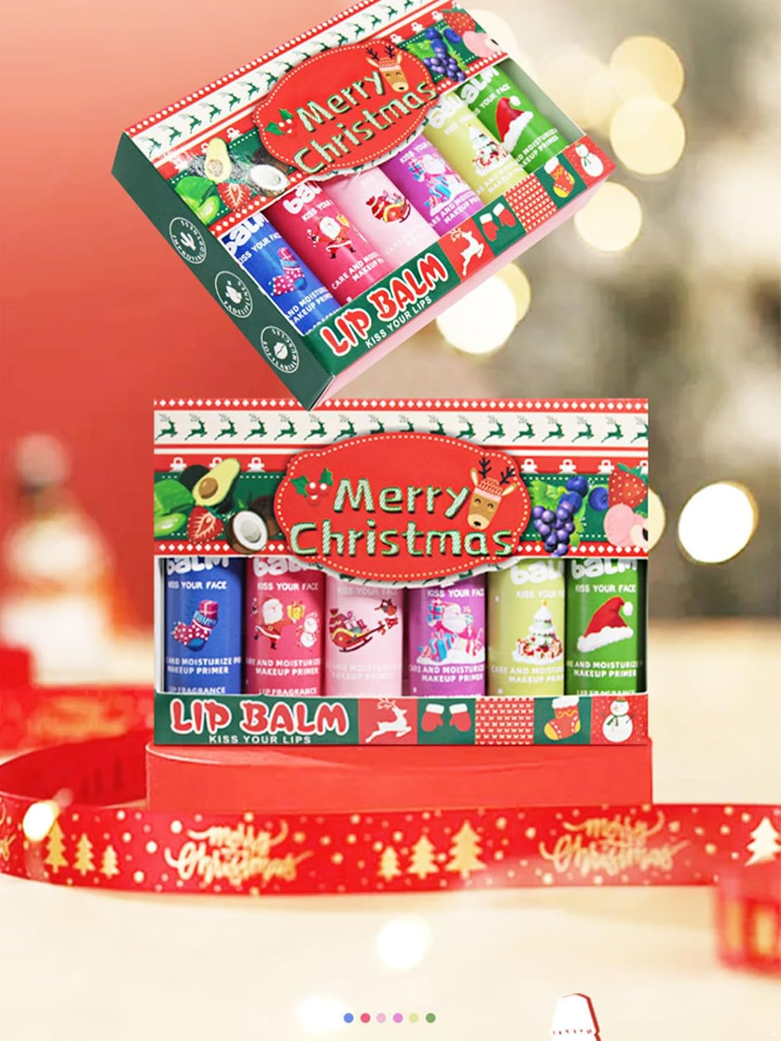 Yhong 6 Piece Fruity Lip Balm Collection Set Moisturizing Lip Care for Women Men Kids Multicolor One Size image number 6