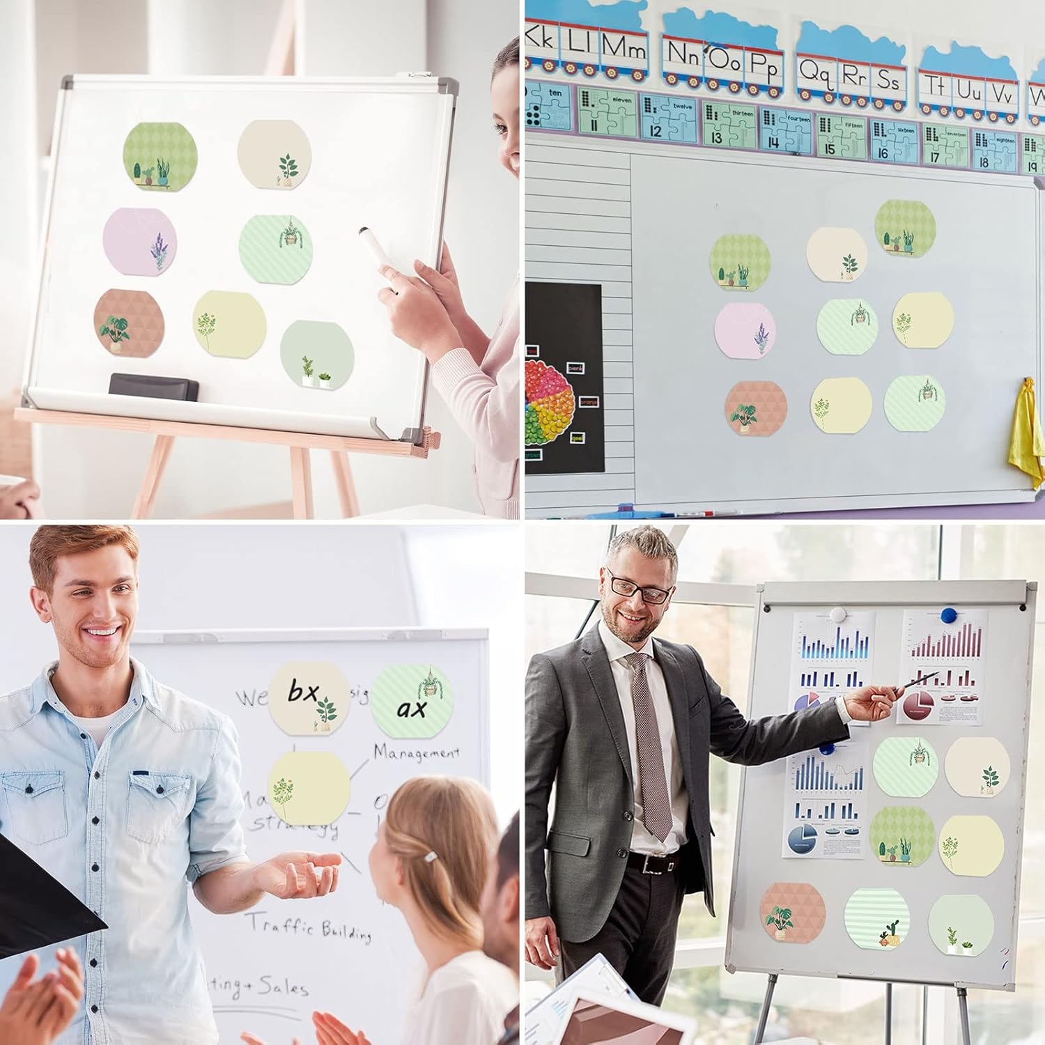 8 Pcs Plant Theme Cute Notes Pad Color Sticky Funny Note Pad List Stylish Practical Cute Notepads for Office Home Supplies, 50 Sheets per Piece(Plant) image number 3