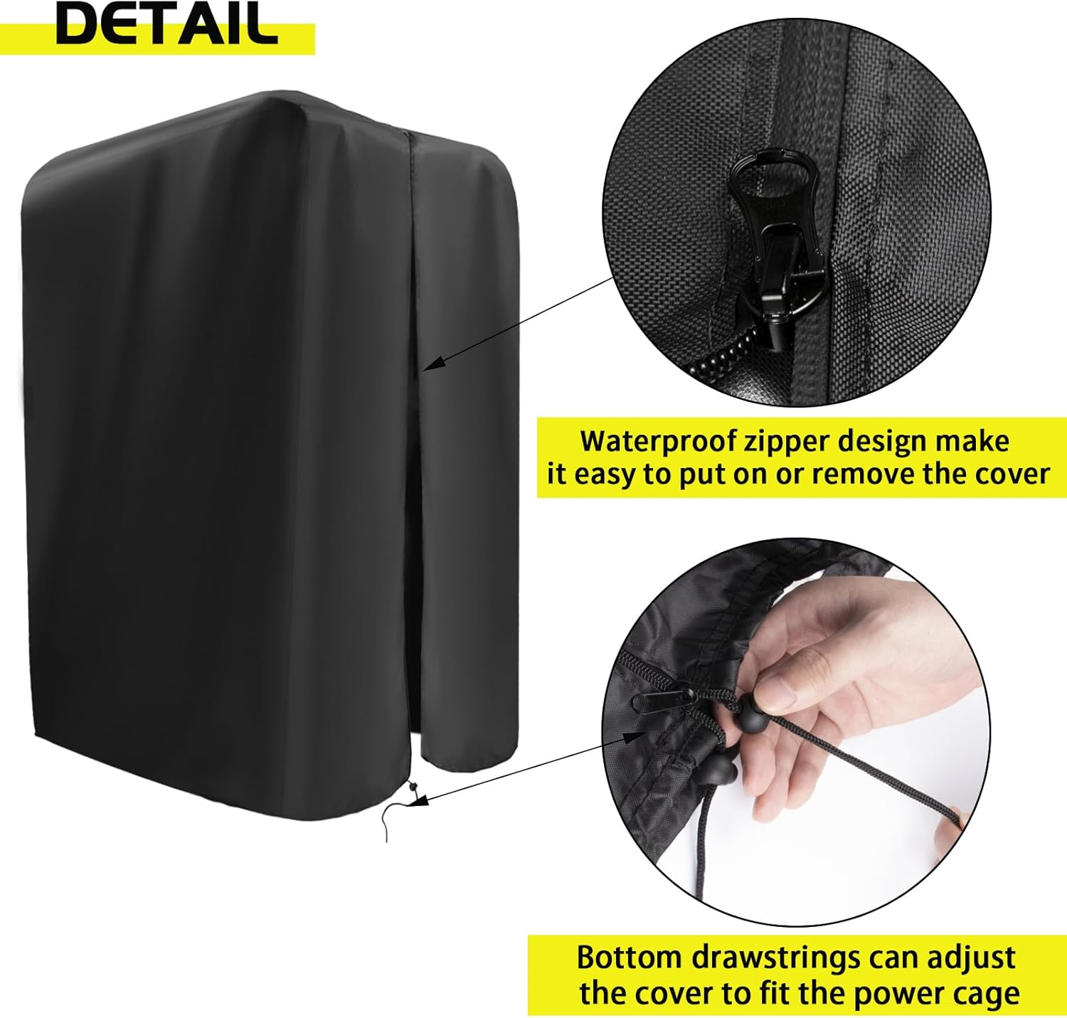 Gym Rack Cover with Waterproof Zipper - Protective Cover for Squat/Weight Lifting Rack, Home Gym Workout Equipment - Indoor or Outdoor image number 2