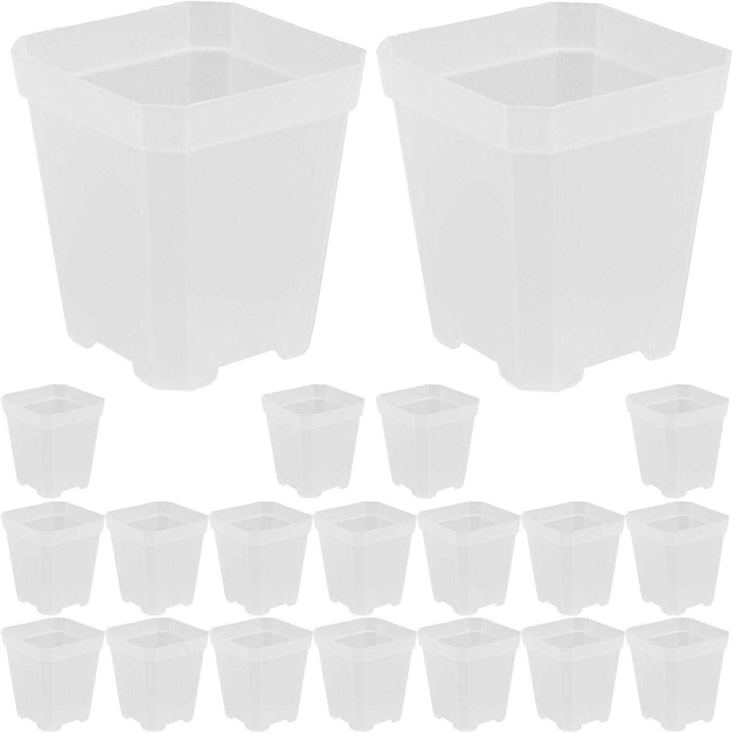 HANABASS 20Pcs Nursery Pots for and Plants Drainage for Optimal Growth and Lightweight for Indoor and Outdoor Gardening image number 5