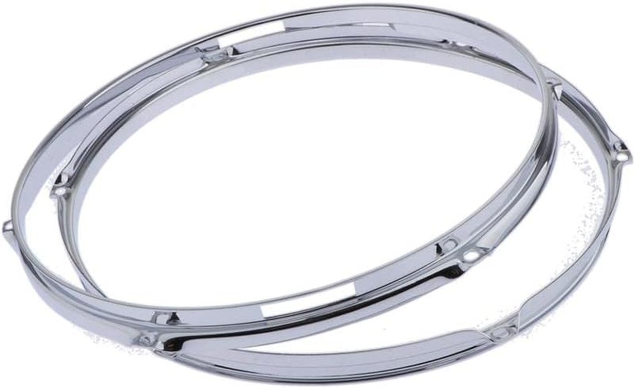 Cast Snare Drum Hoop Set Pair 14" 6-Hole 1.5Mm Thickness Chrome image number 5