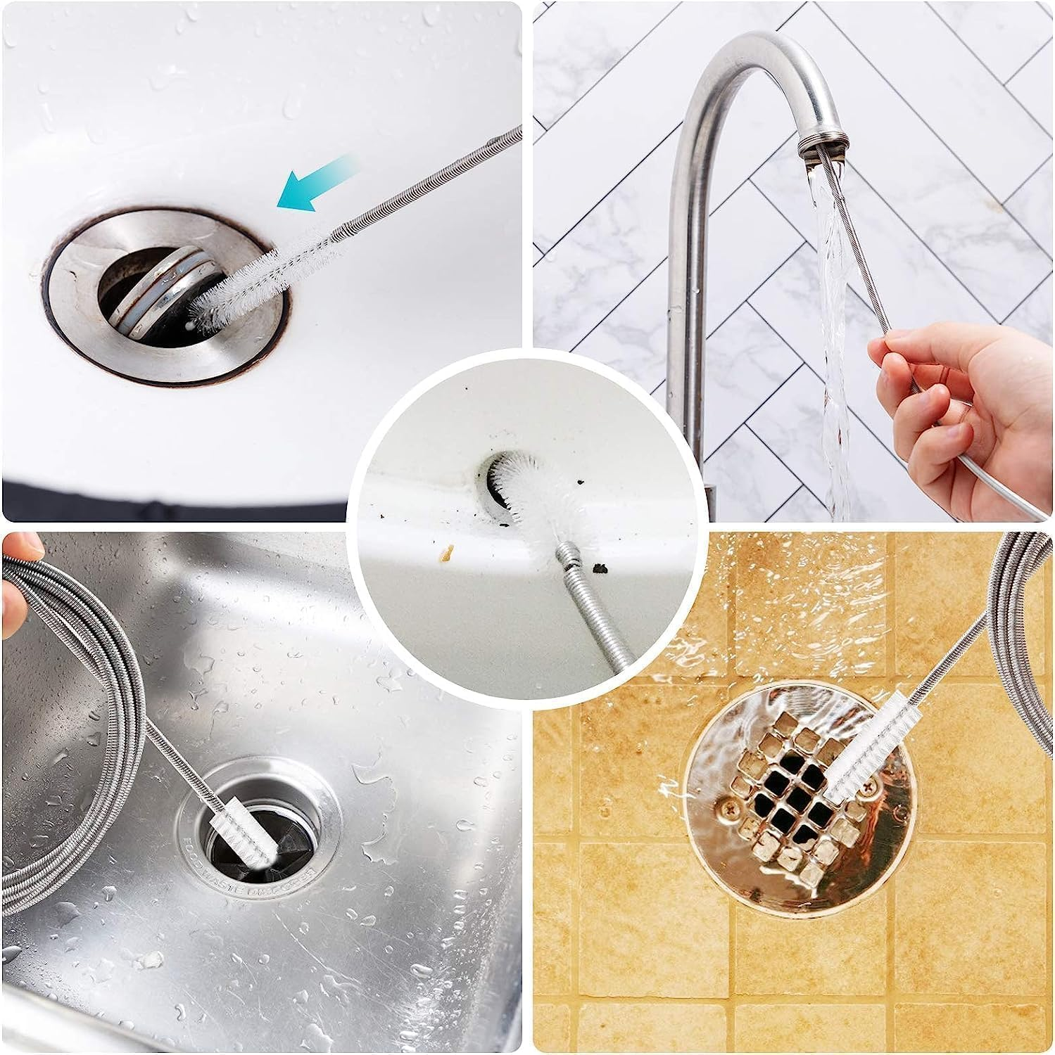 Voarge 8 Pcs Fridge Cleaning Kit + Refrigerator Brush + 100Ml Syringe + Refrigerator Hose + Ice Scraper + 4 Drain Hole Inserts image number 3