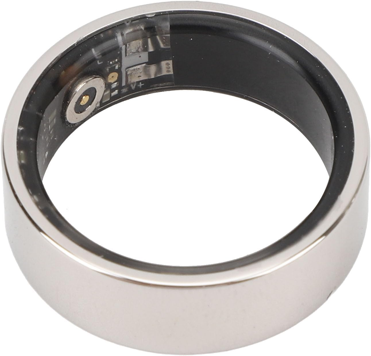 Smart Ring Health Tracker, Sports Multiple Sports Modes Rechargeable IP68 Waterproof Smart Ring with APP for Android and Ios (Silver #17) image number 4