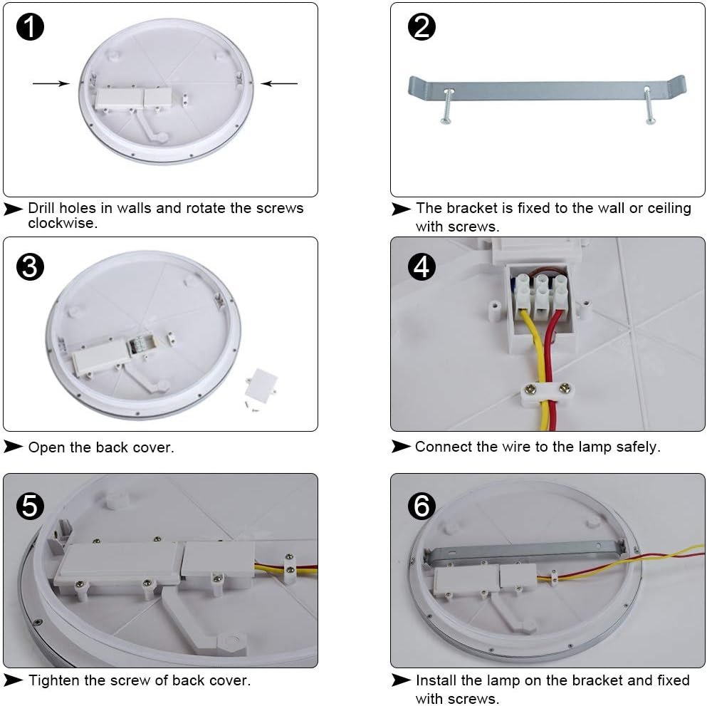 PADMA LED Ceiling Light, Chrome, Modern, 18W, 1440LM, IP44 Waterproof, Suitable for Bedroom, Hallway, Kitchen, Living Room image number 6