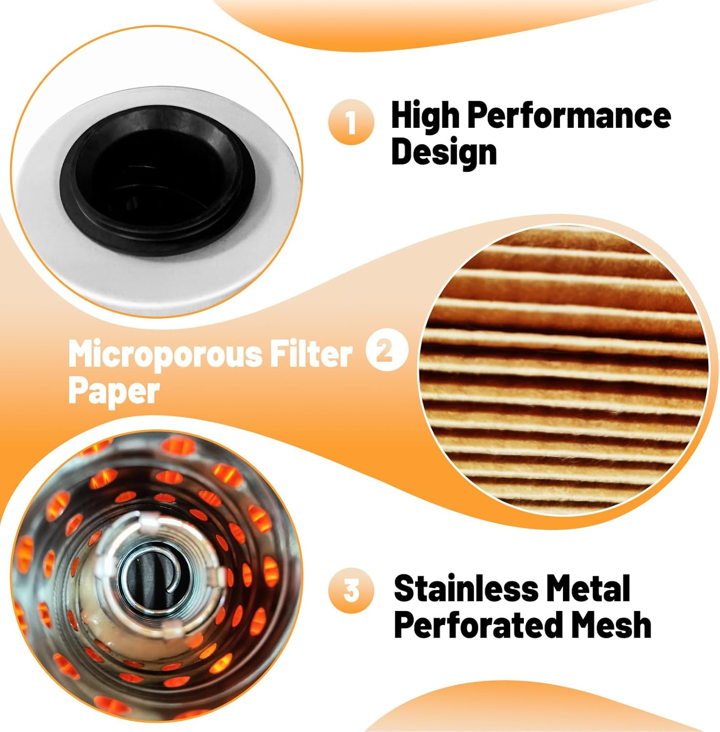 Chikia CFMOTO Oil Filter Compatible with Cf Moto Cforce Zforce Uforce 400 500 600 800 900 950 1000 0800-011300 (2PCS) image number 5