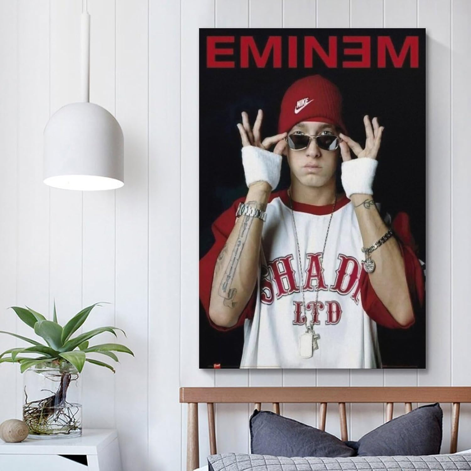 Rapper Eminem Poster Poster Canvas Painting Wall Art Picture Home Decor Print for Bedroom Living Room Dorm Study Bar Office 12X18Inch(30X45Cm) image number 4