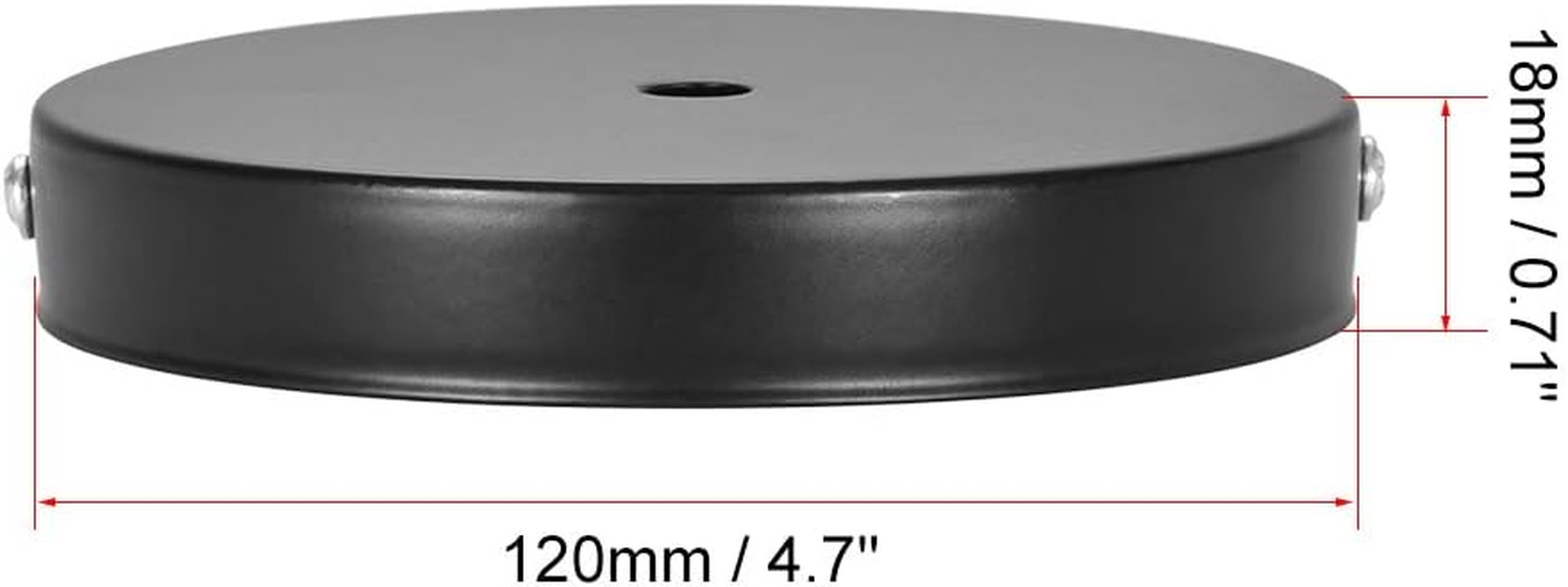 Uxcell Retro Light Canopy Kit Wall Sconce Lamp Plate Fixture 120Mm 4.7Inch Black image number 1