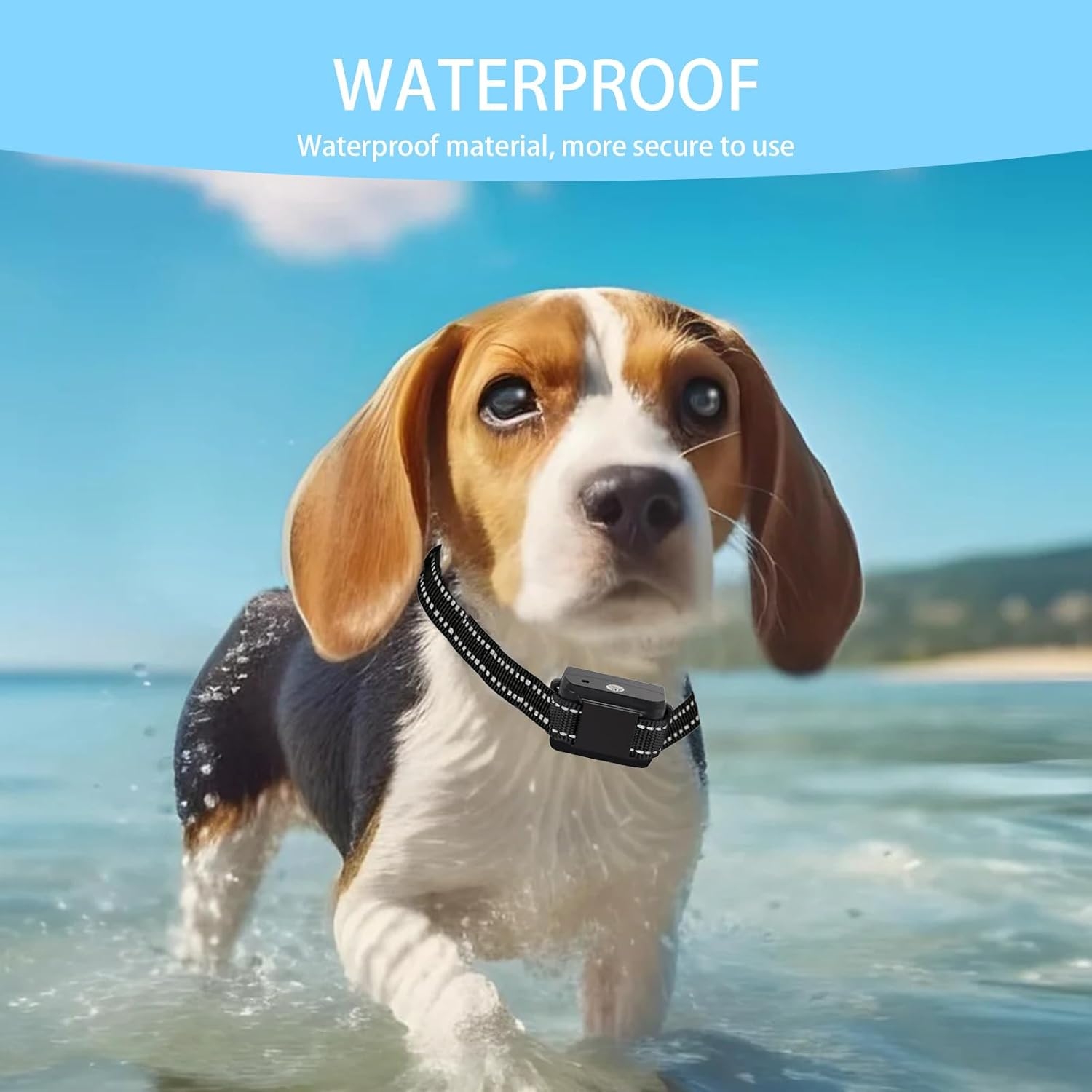 Anti Bark Collar,Citronella Dog Collar with 2 Straps,No Shock Humane Water Spray Dog Collar,Rechargeable Dog Training Collar with 2 Adjustable Spray & Sensitivity Level for Small Medium Large Dogs image number 3