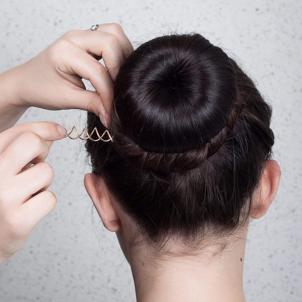 30Pcs Spiral Hair Pins Black Hair Styling Pins Screw Spin Bobby Pin Spiral Bobby Hair Pin Spin Pin,Non-Scratch round Tips Spiral Hair Clip Spin Clip Twist Screw Hair Pins Spin Pins for DIY Hair Style image number 6