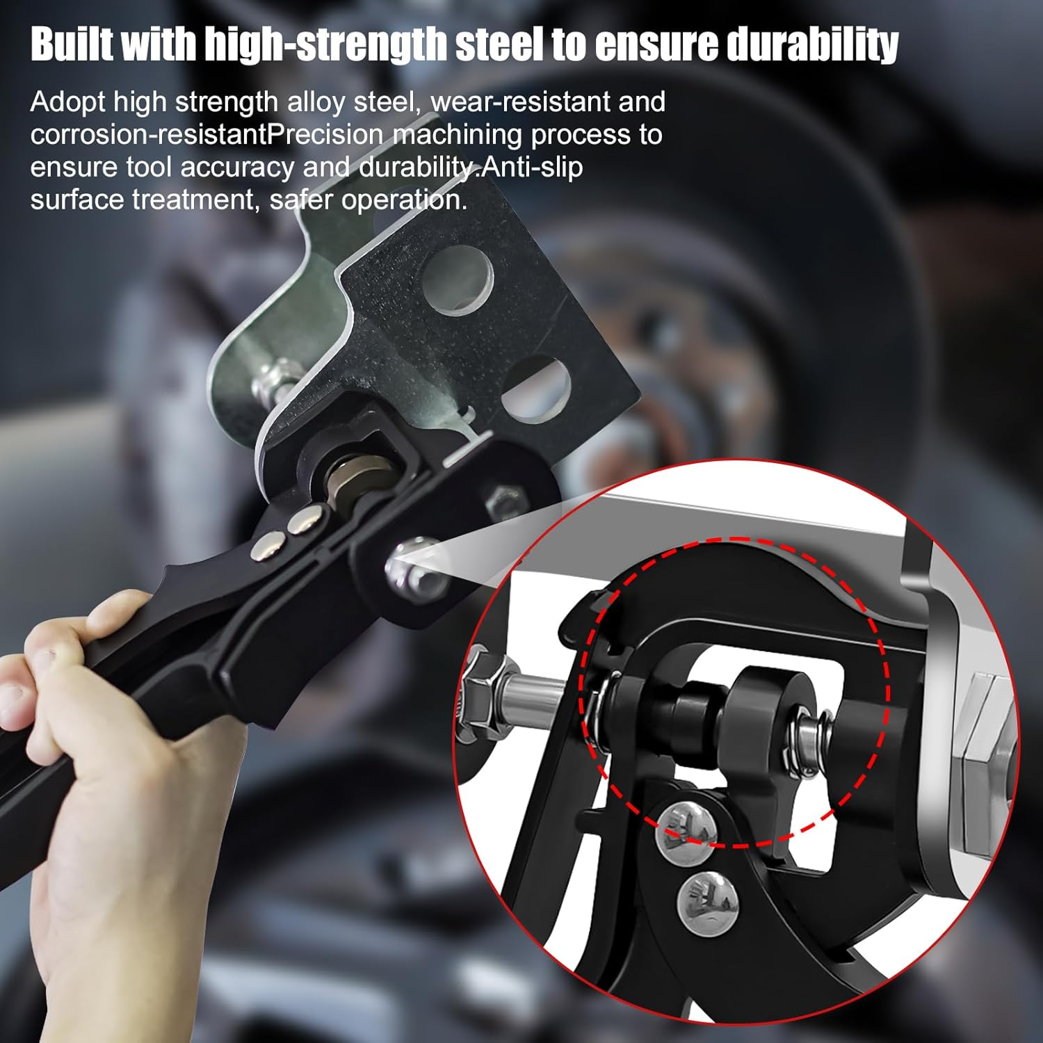 Brake Caliper Compression Tool, 29100 Brake Pad Spreader, Single/Twin/Quad/Sextuplet Pistons Disc Brake Caliper Tool for Most Cars and Light Trucks image number 4