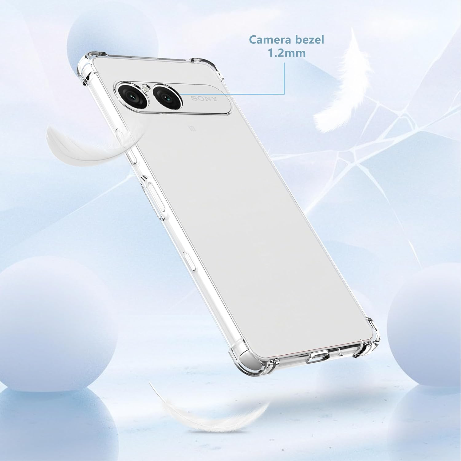 Anoowkoa Case for Sony Xperia 10 VII with 2 Pack Screen Protectors, TPU and PC Hybrid Acrylic Slim Phone Case,Never Yellow Ultra Clear Crystal Protective Hard Back Cover,Shockproof Case image number 4