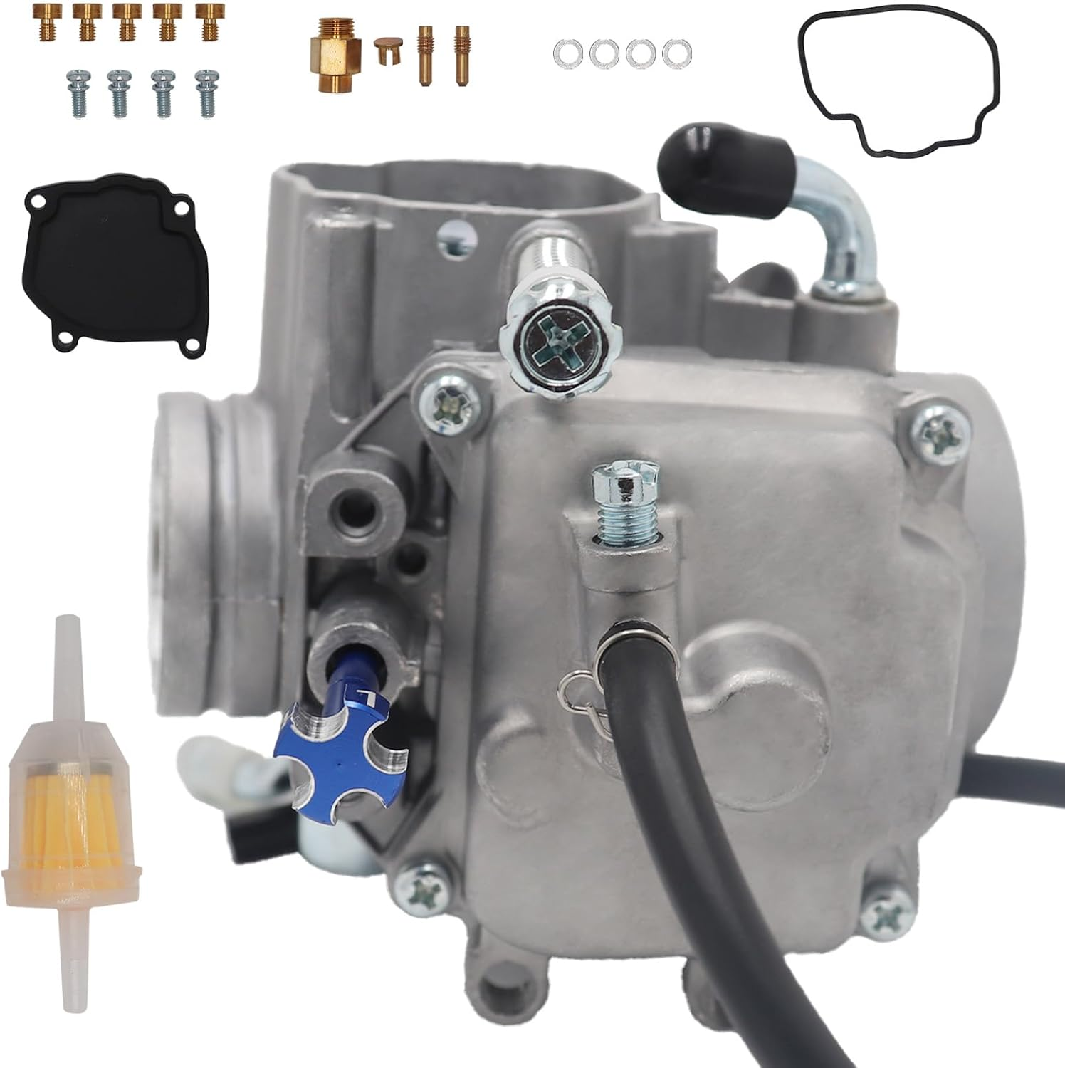 JIK Carburetor Carb for Polaris Magnum 325 330 425 500 Sportsman 300 400 500 600 700 Hawkeye Ranger 500 Trail Boss 325 330 Trail Blazer 330 ATV Quad (Blue) - Red image number 5