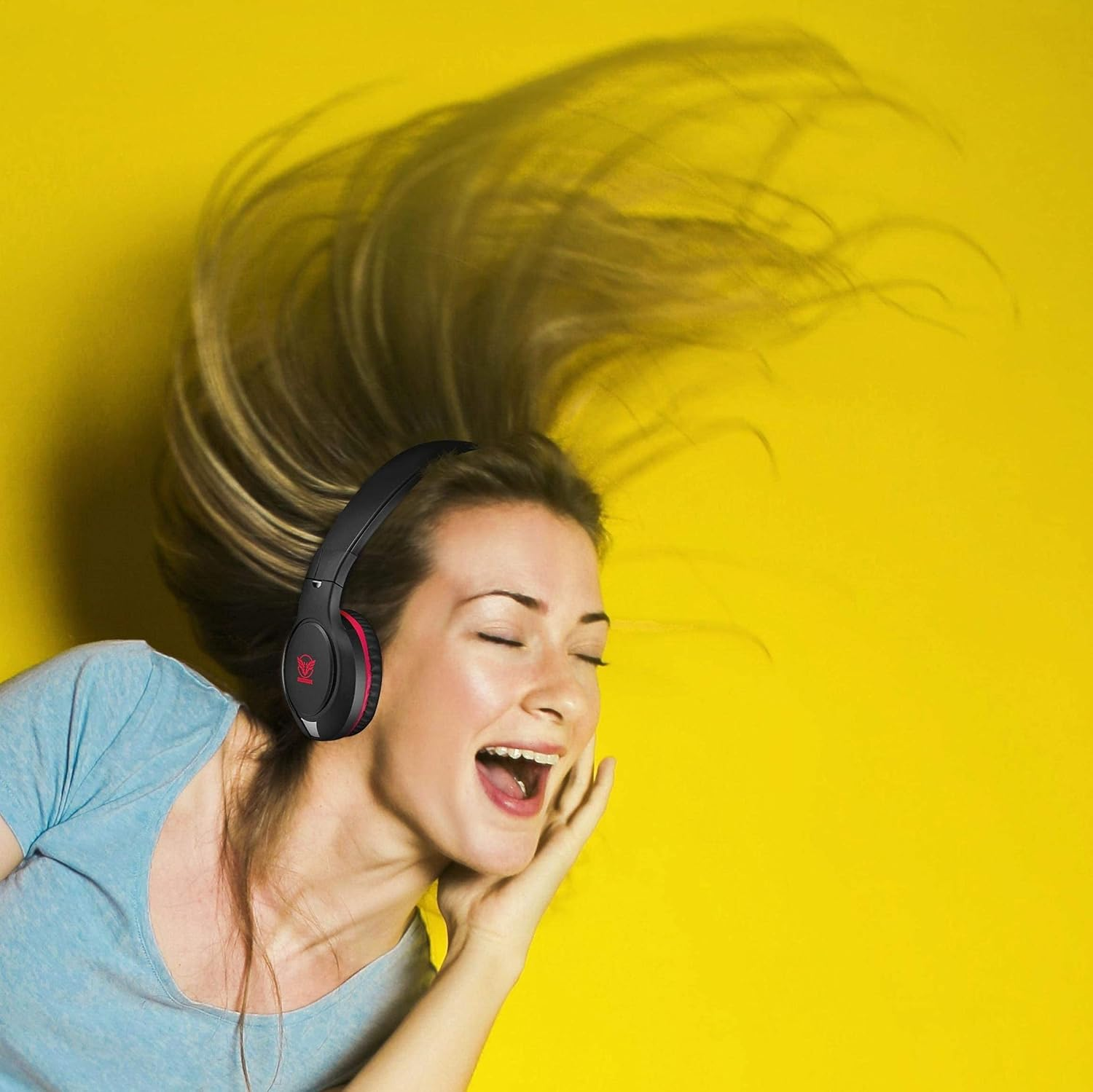 Gaming Headset for Nintendo Switch, Xbox One, PS4, PS5, Bass Surround and Noise Cancelling with Flexible Mic, 3.5Mm Wired Adjustable Over-Ear Headphones for Laptop PC Ipad Smartphones (Red-Black) image number 1